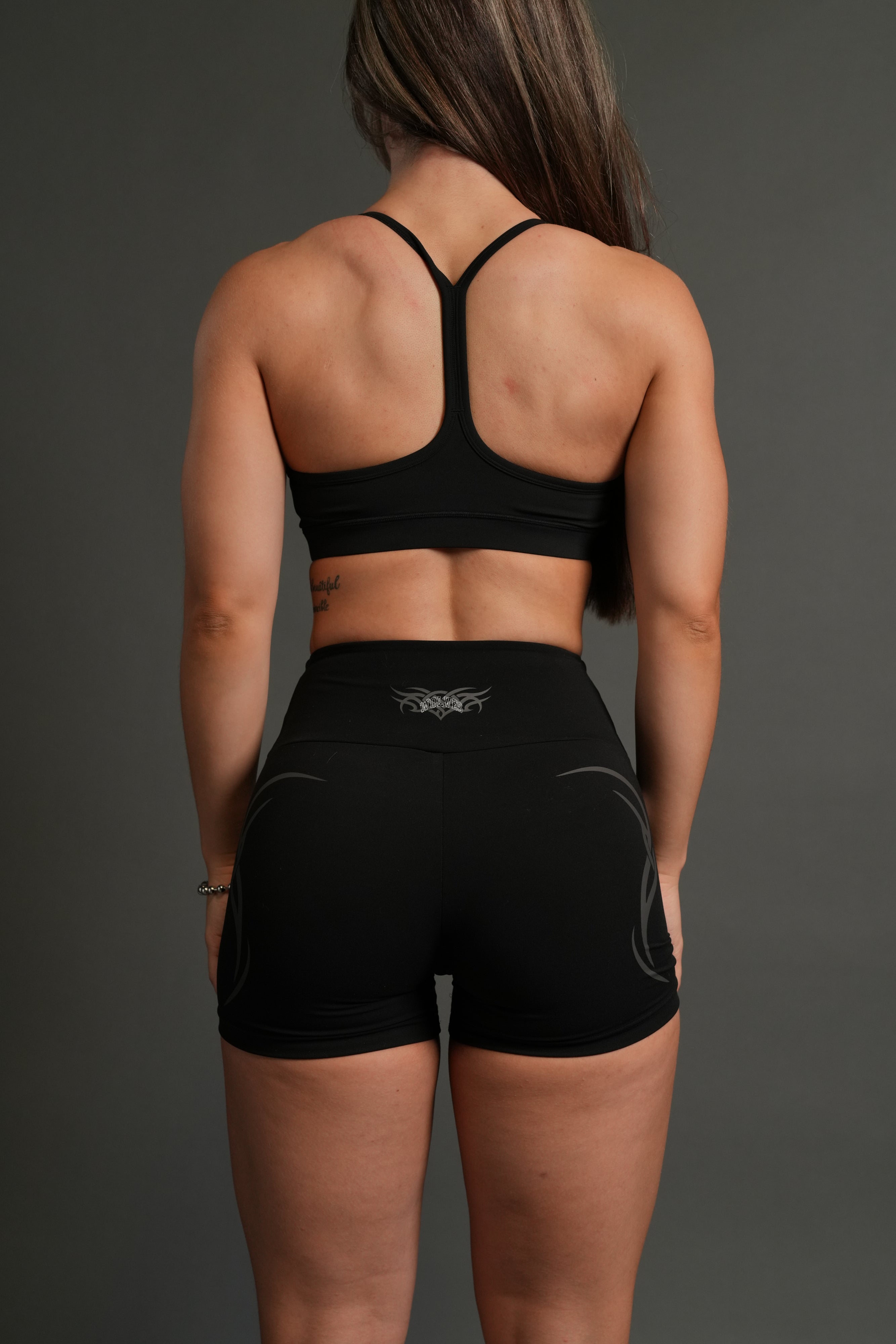 Dual Finite Code Beau Shorts in Black