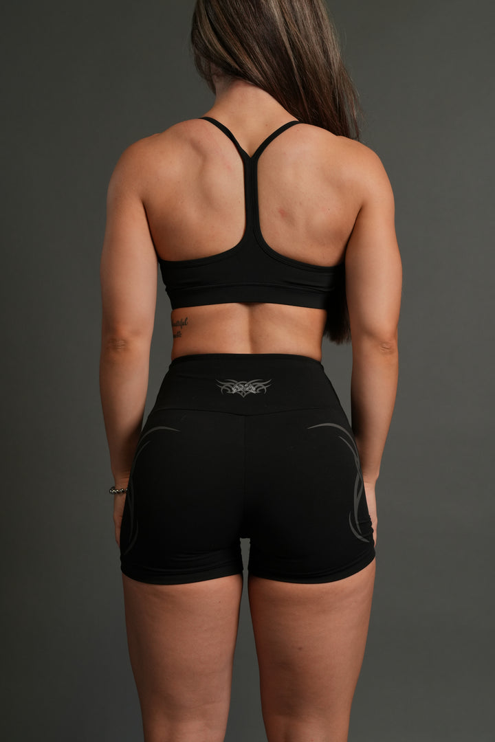 Dual Finite Code Beau Shorts in Black