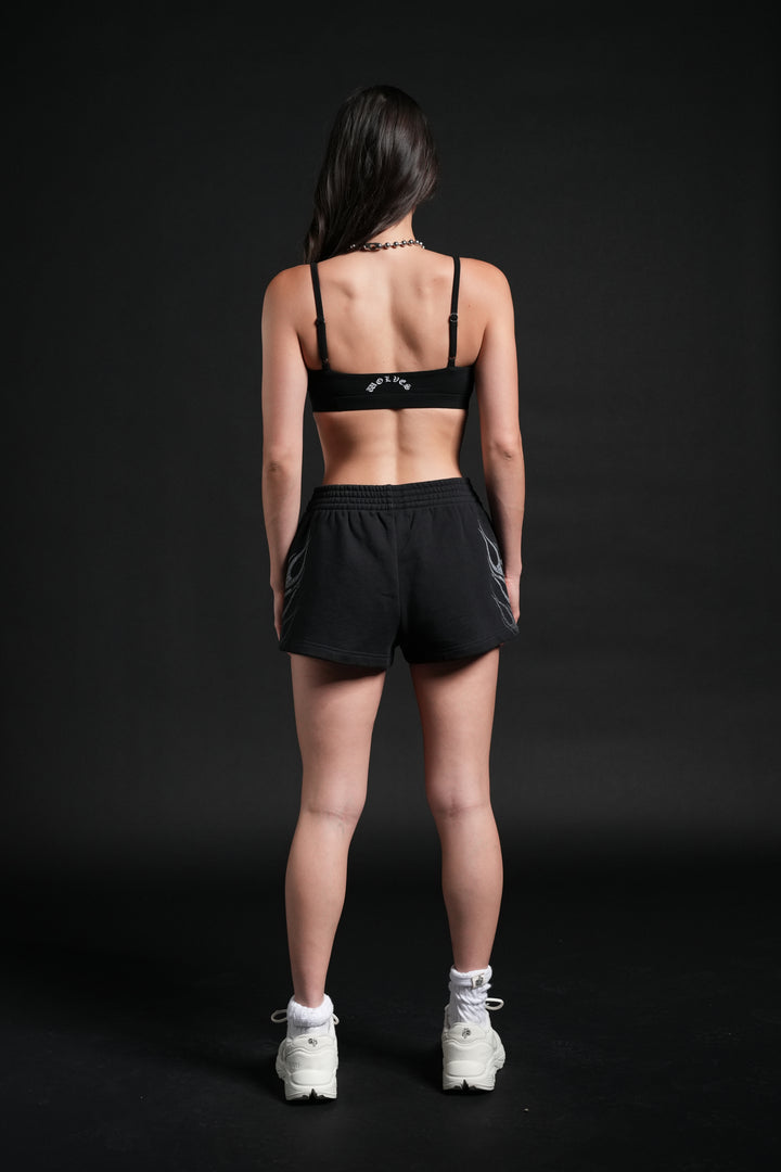Race Inferno Ellie Sweat Shorts in Black