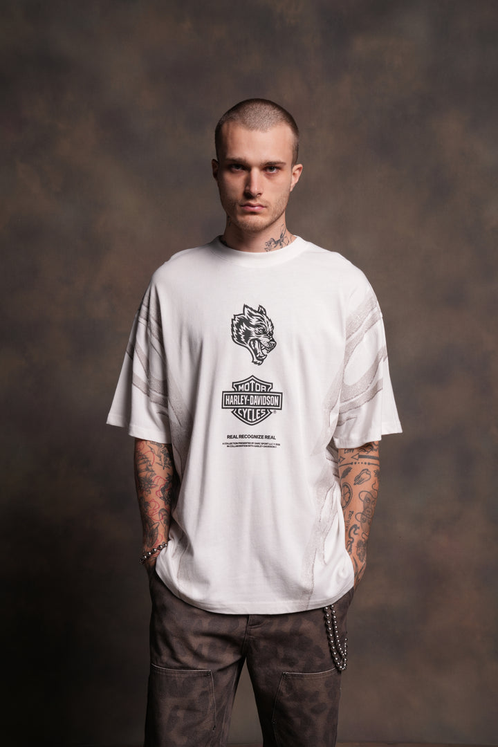 Real Recognize Real Unisex Premium Oversized Tee in Cream
