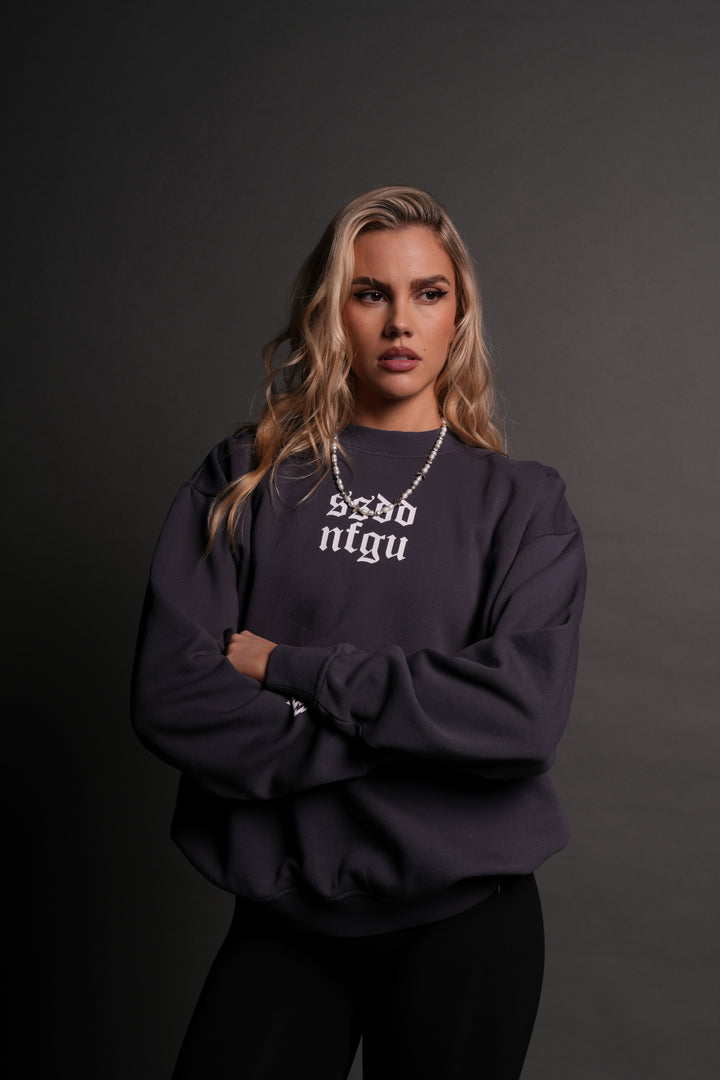 Big SSDD NFGU She London Crewneck in Midnight Blue