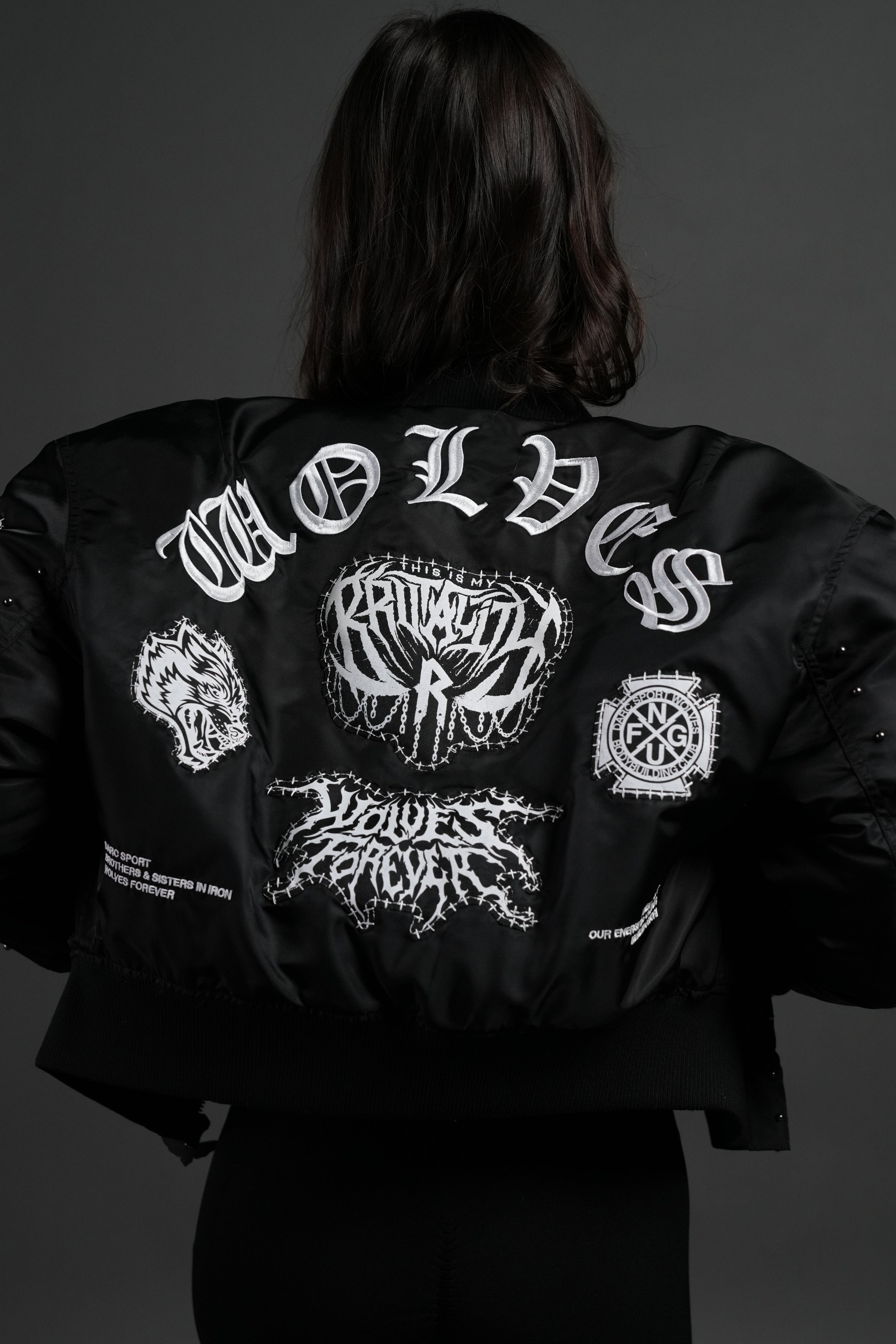 Give it Your All Trin Bomber in Black