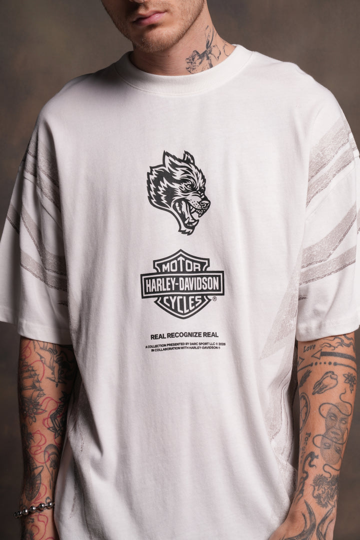 Real Recognize Real Unisex Premium Oversized Tee in Cream