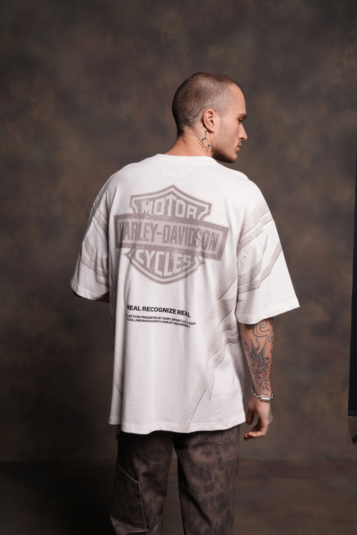 Real Recognize Real Unisex Premium Oversized Tee in Cream