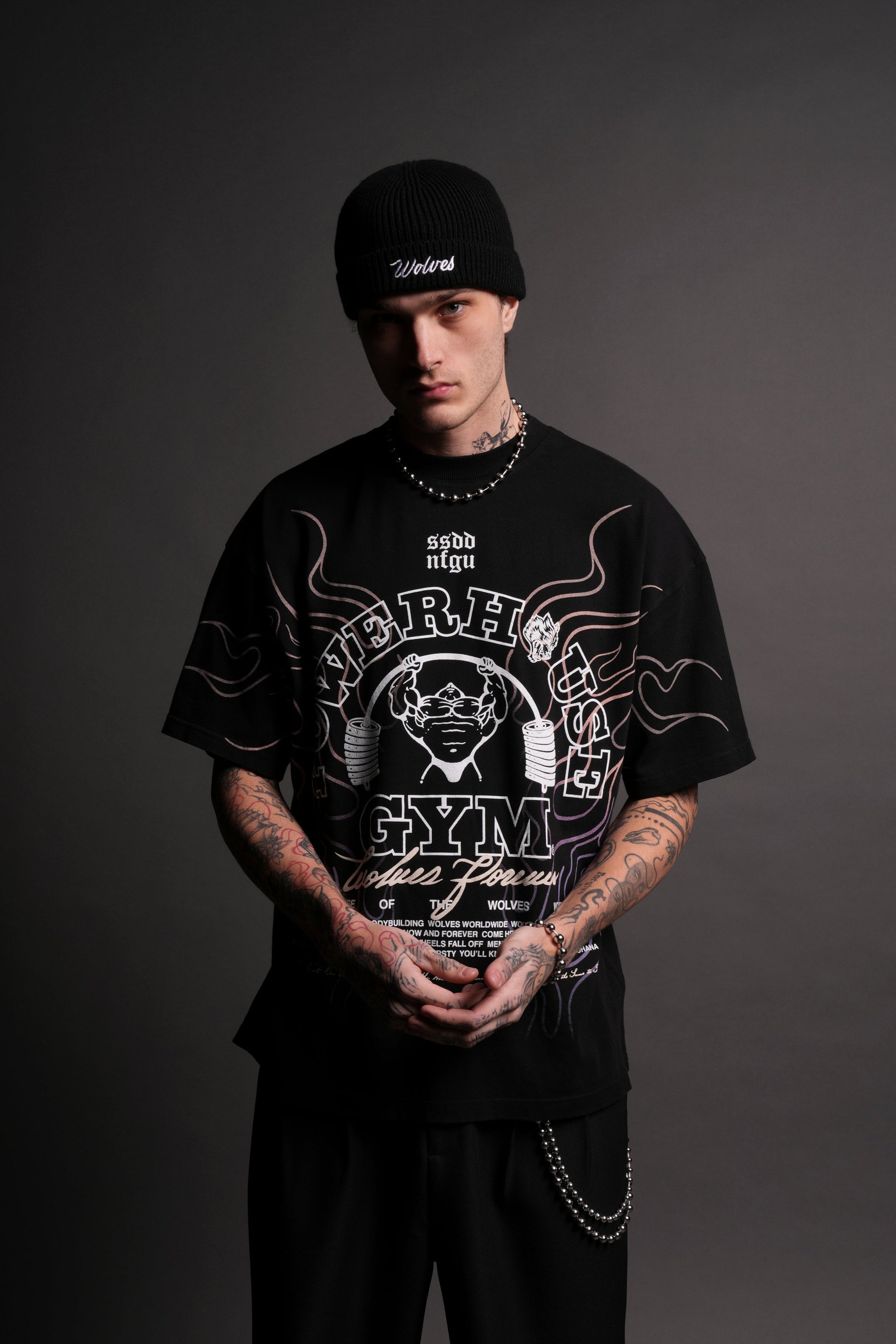 Light Your Fire "Premium" Oversized Tee in Black