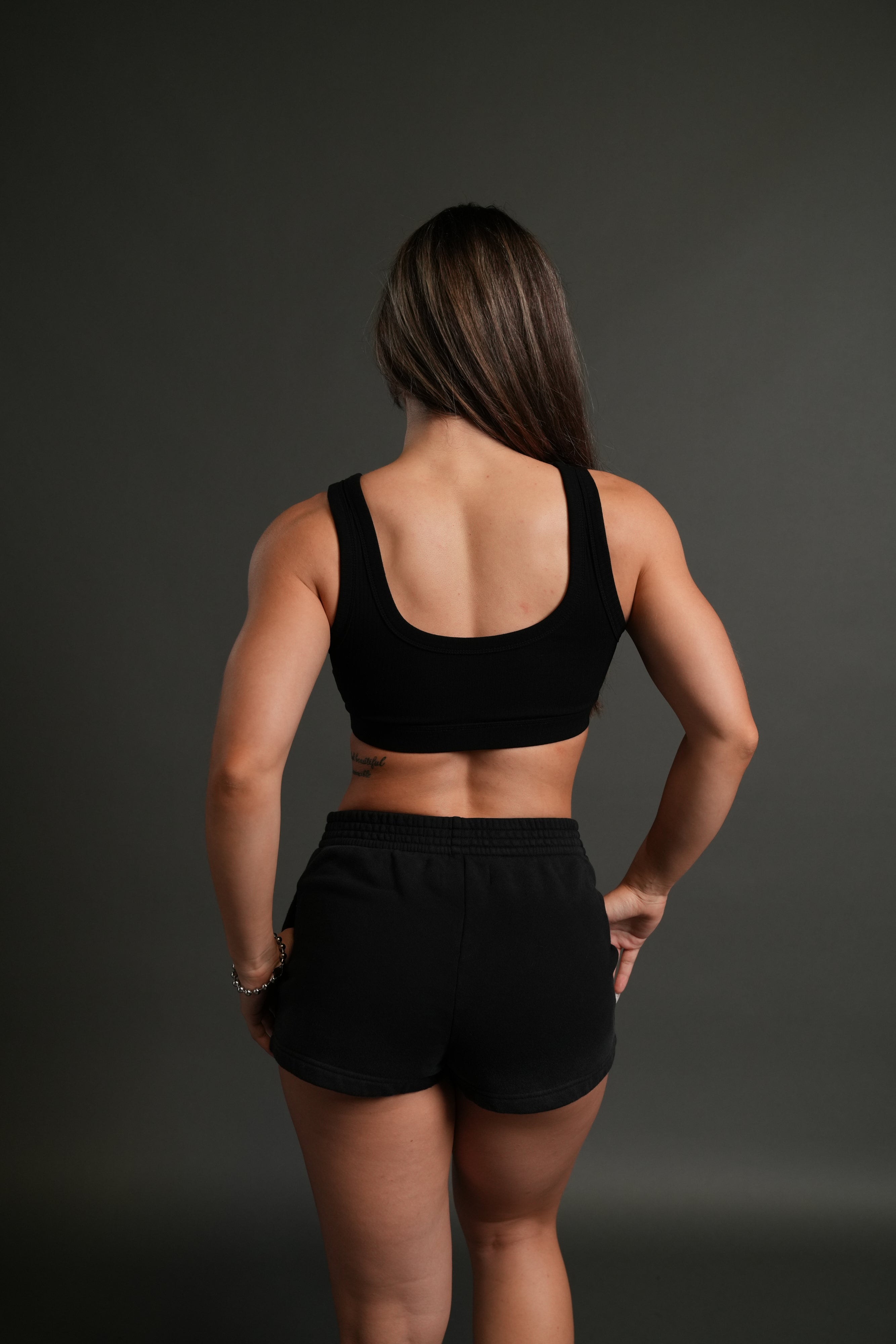 Darc Wandering Ellie Sweat Shorts in Black Drift Wash