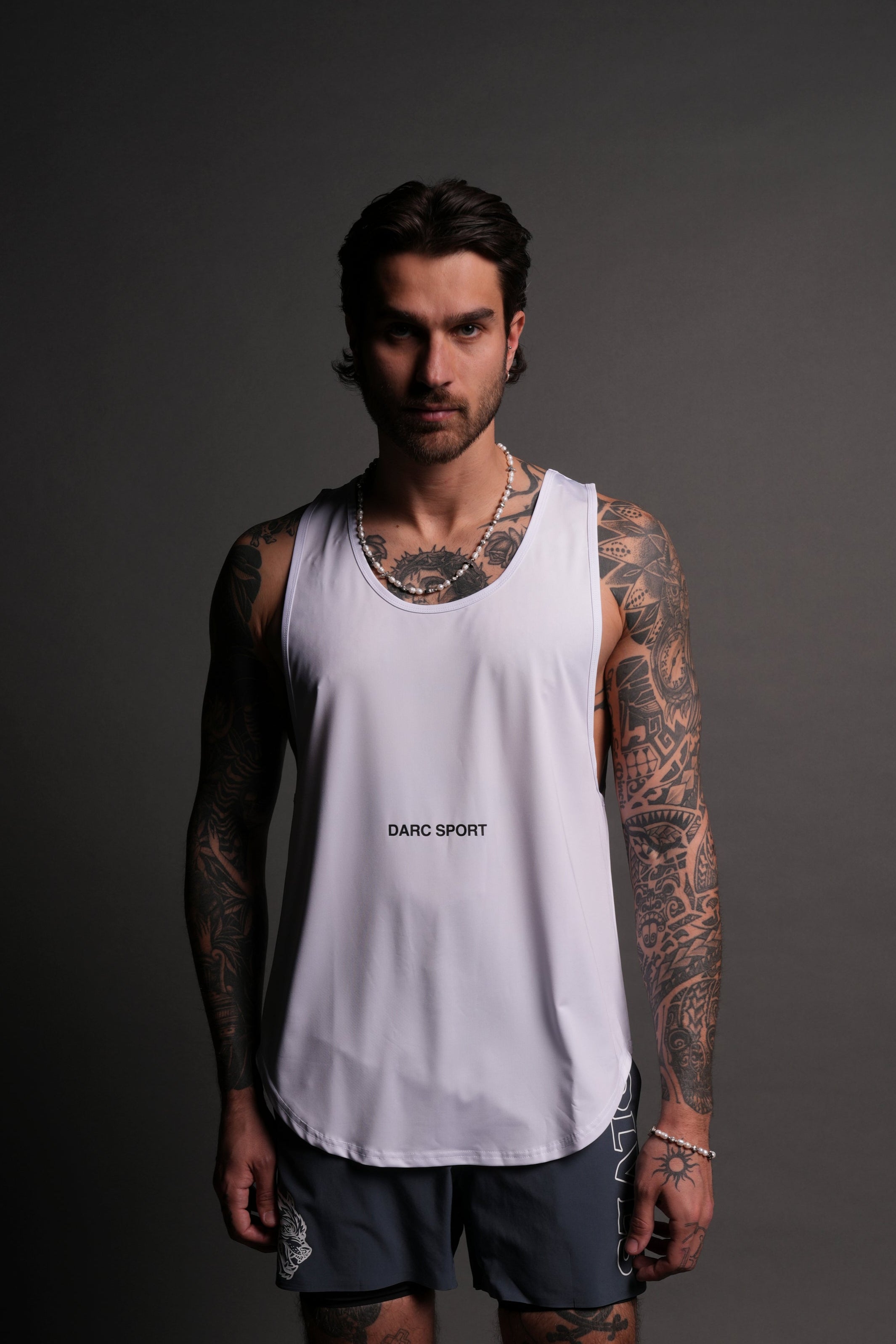 Come Hell Or High Water "Dry Wolf" (Drop) Tank in White