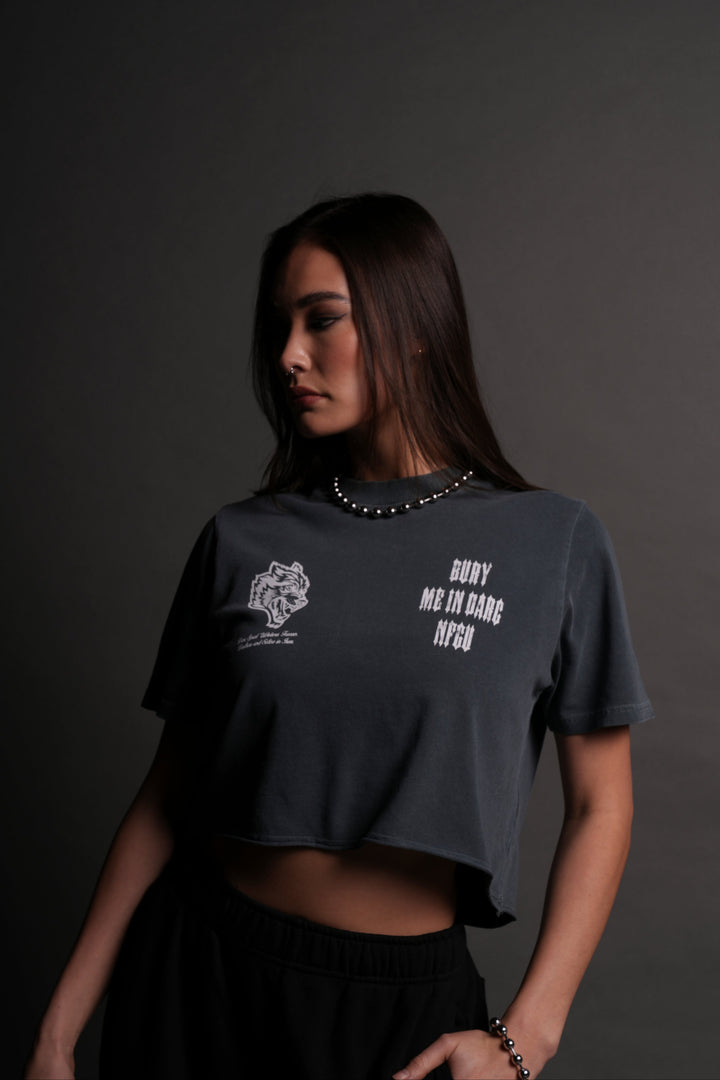 Bury Me In Darc NFGU "Premium" (Cropped) Tee in Darc Blue