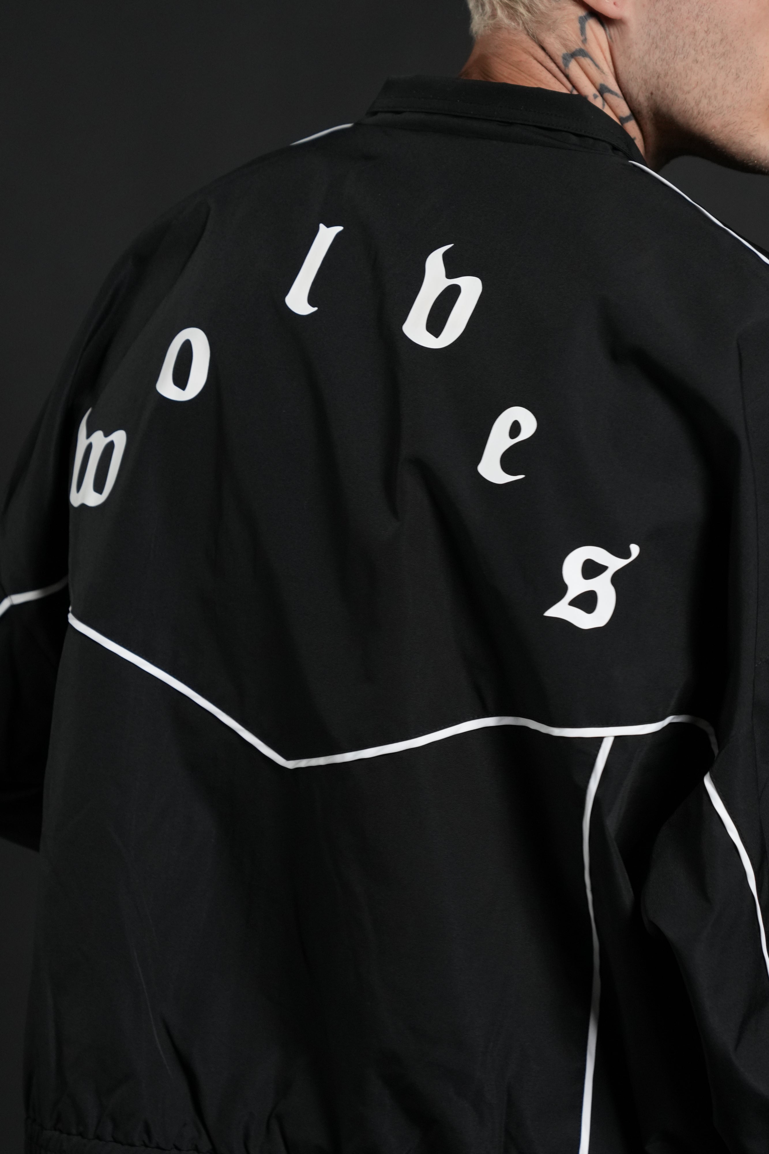 Darc Sport Wolves Unisex Pyramid Quinn Track Jacket in Black/Sand