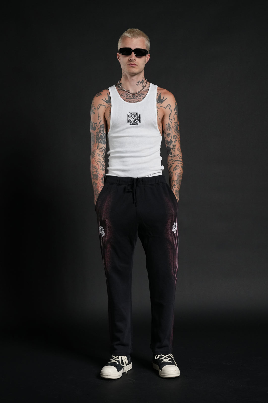 Dark Flame Bigelow Sweat Pants in Black