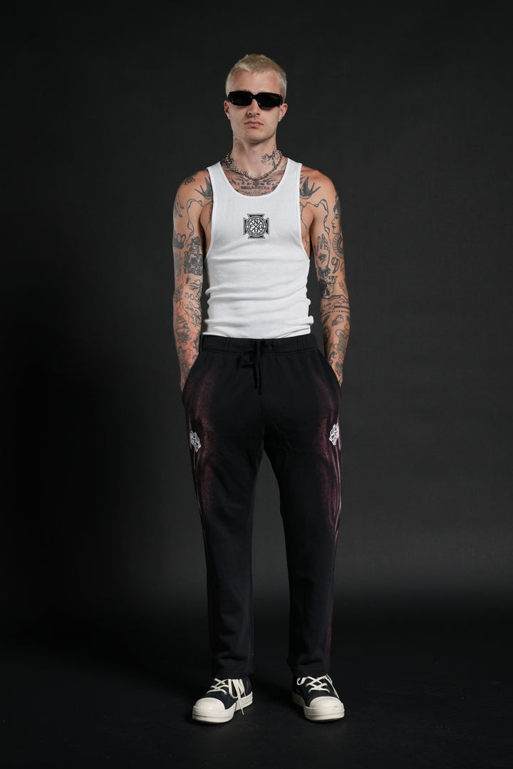 Dark Flame Bigelow Sweat Pants in Black