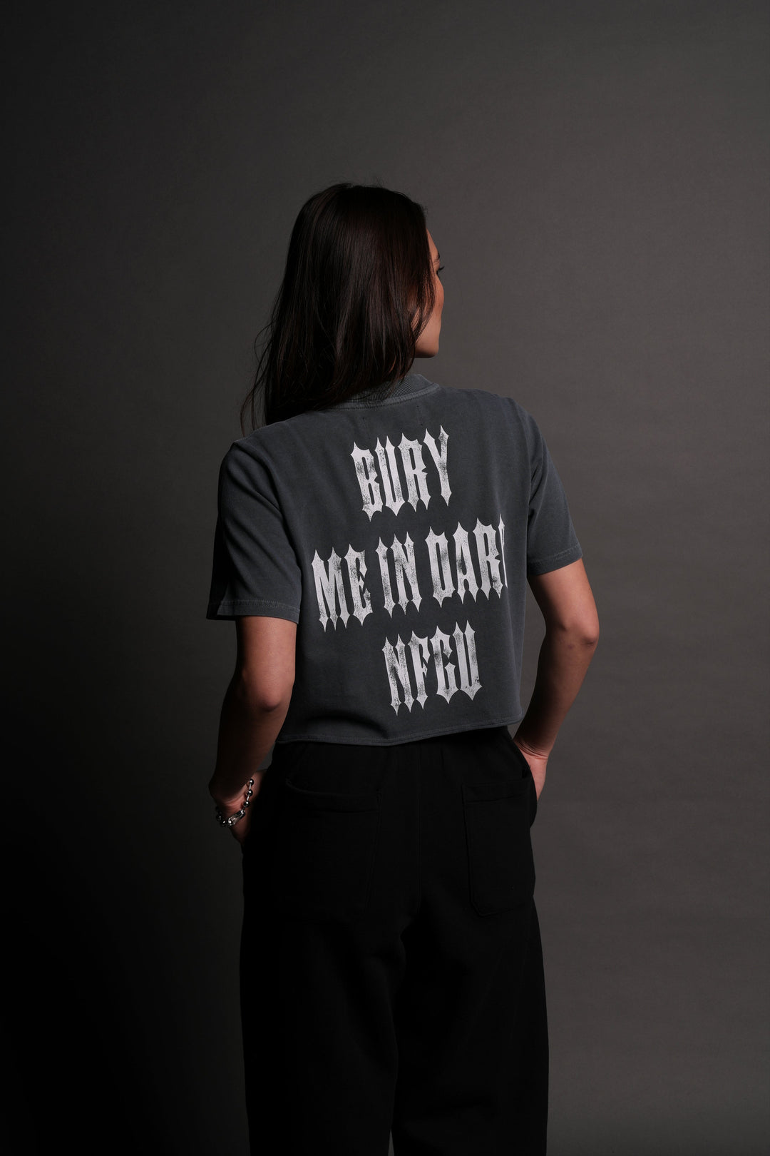 Bury Me In Darc NFGU "Premium" (Cropped) Tee in Darc Blue