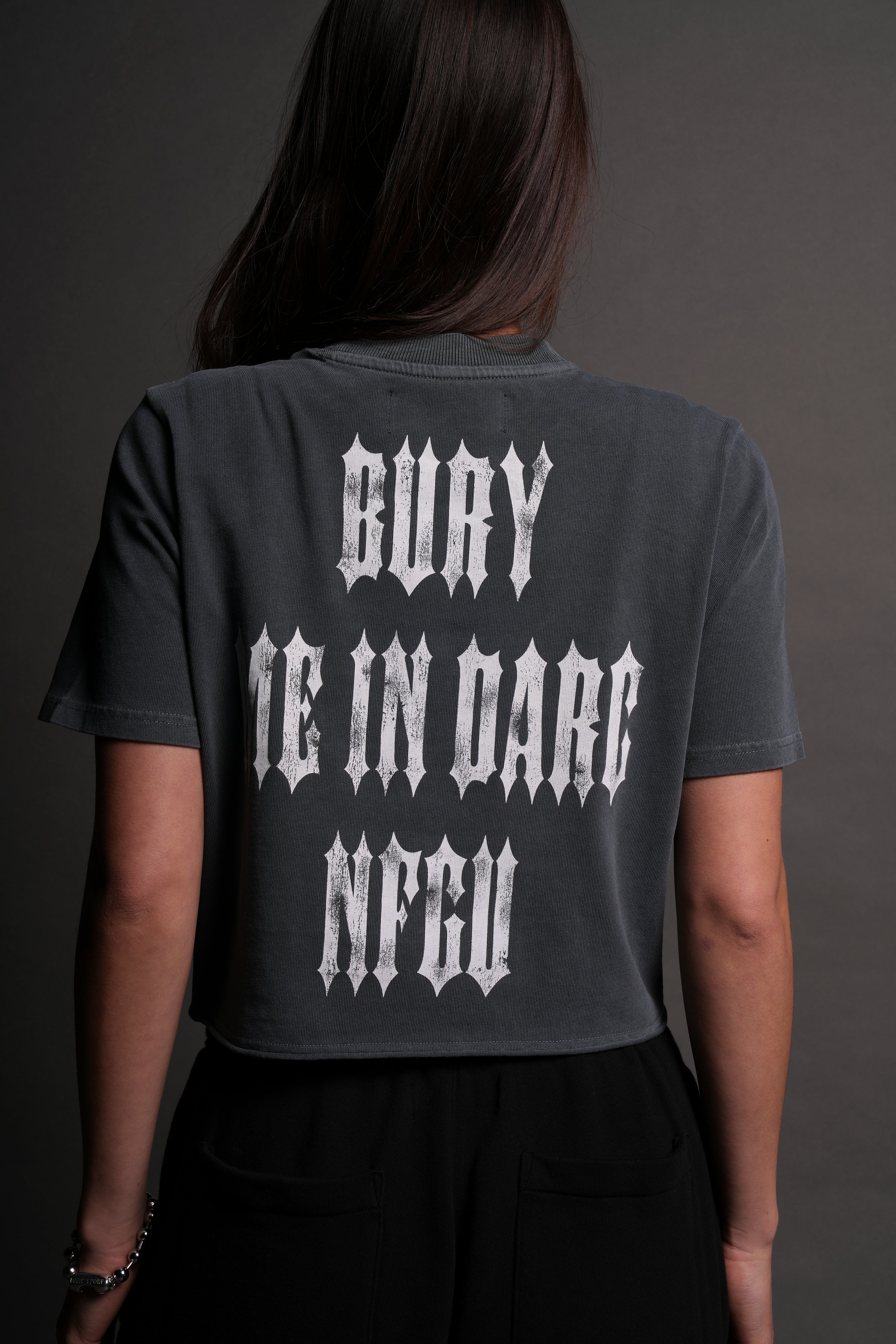 Bury Me In Darc NFGU "Premium" (Cropped) Tee in Darc Blue