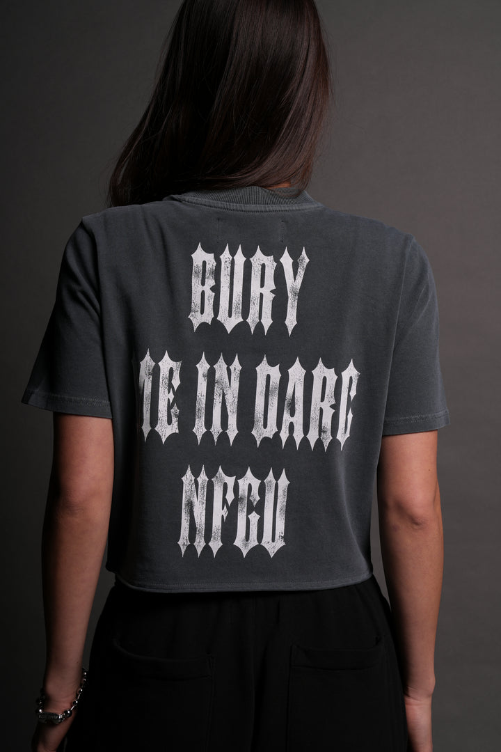 Bury Me In Darc NFGU "Premium" (Cropped) Tee in Darc Blue