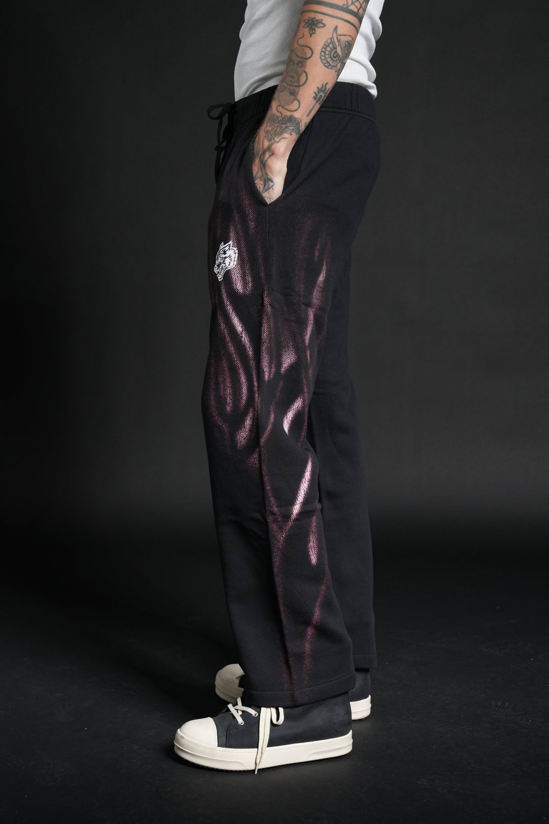 Dark Flame Bigelow Sweat Pants in Black