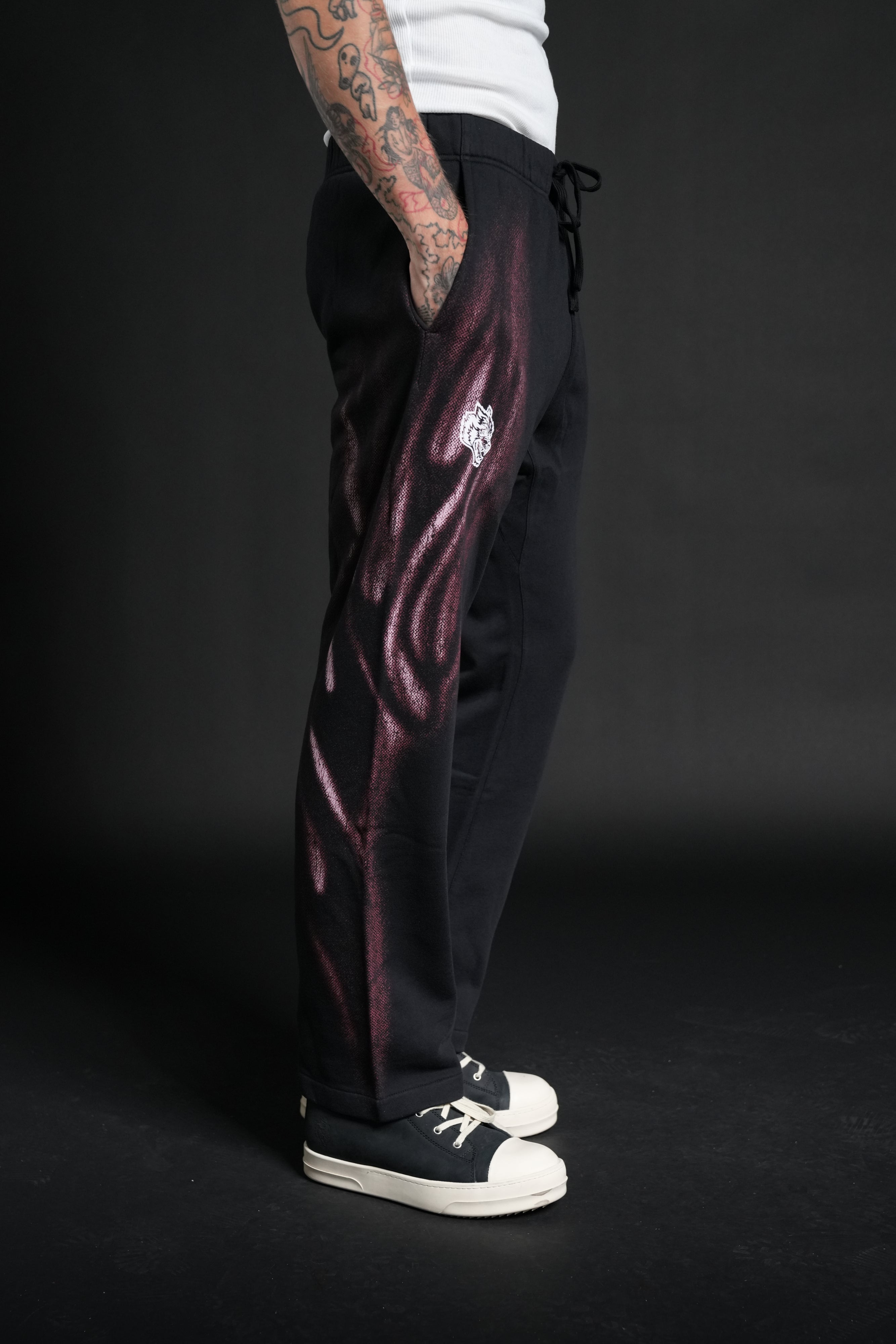 Dark Flame Bigelow Sweat Pants in Black