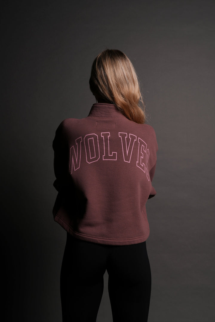 Live Fast V3 She Everson Mockneck Sweater in Mauve