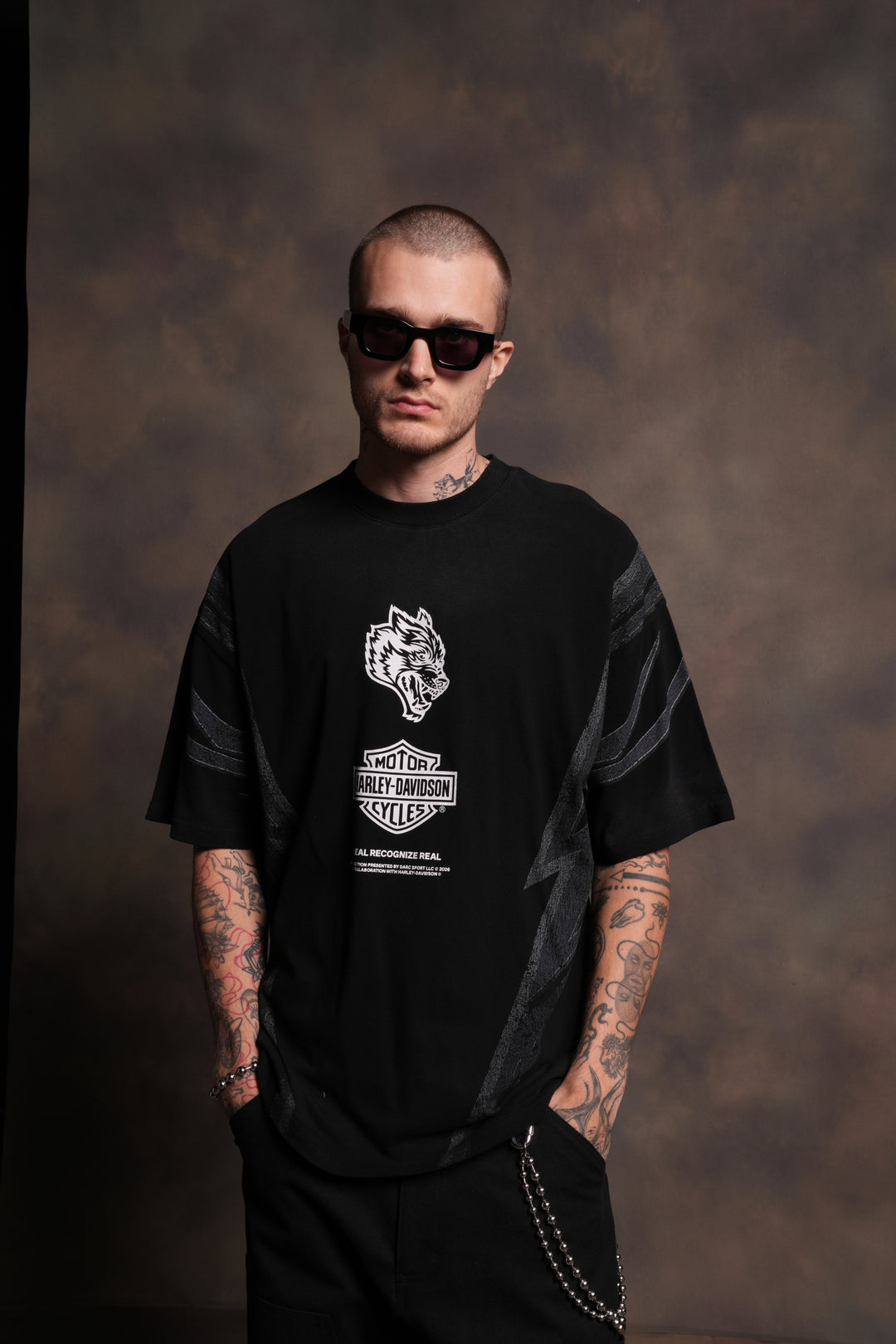 Real Recognize Real Unisex Premium Oversized Tee in Black Drift Wash