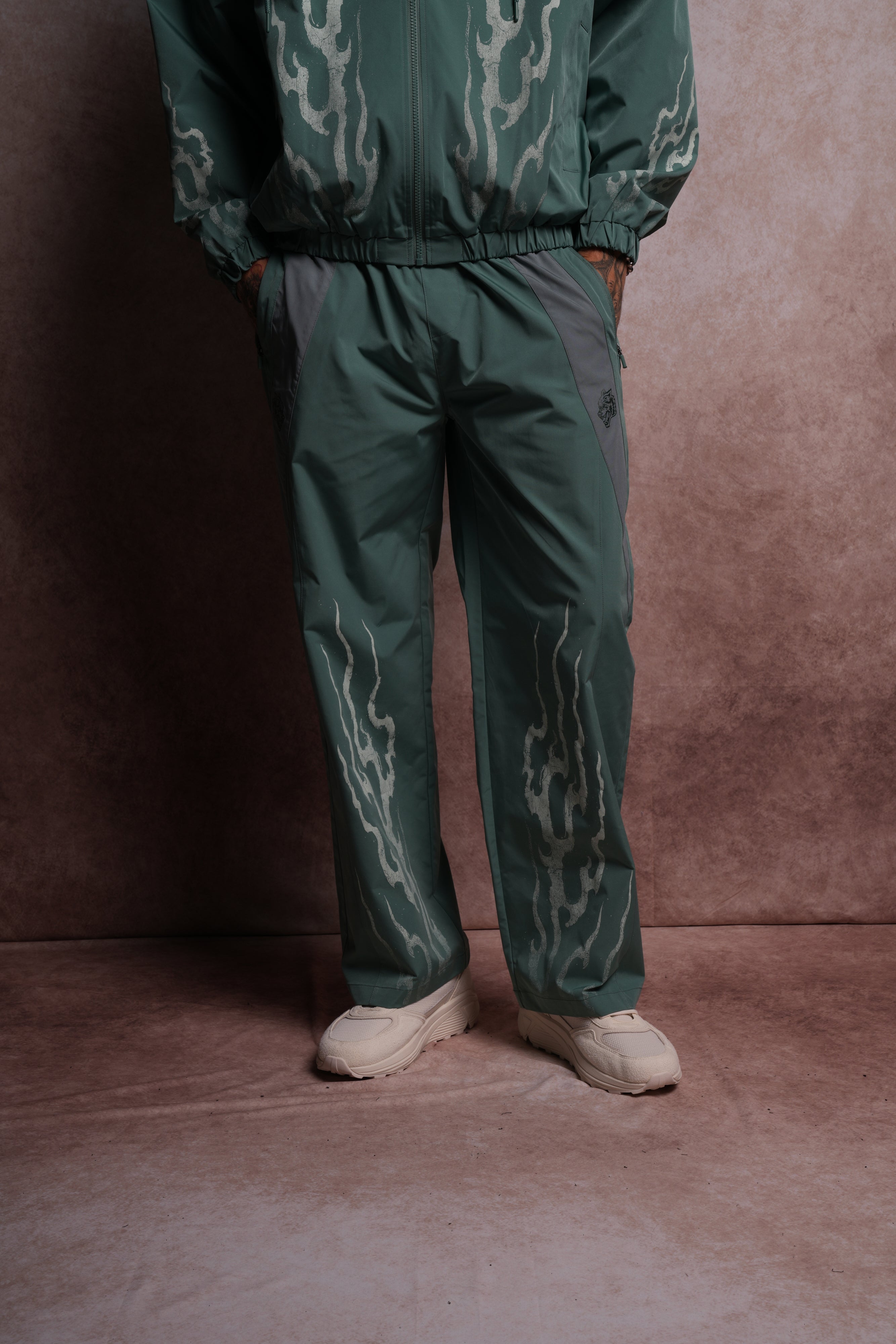 Darc Infernal Brolic Track Pants in Norse Green