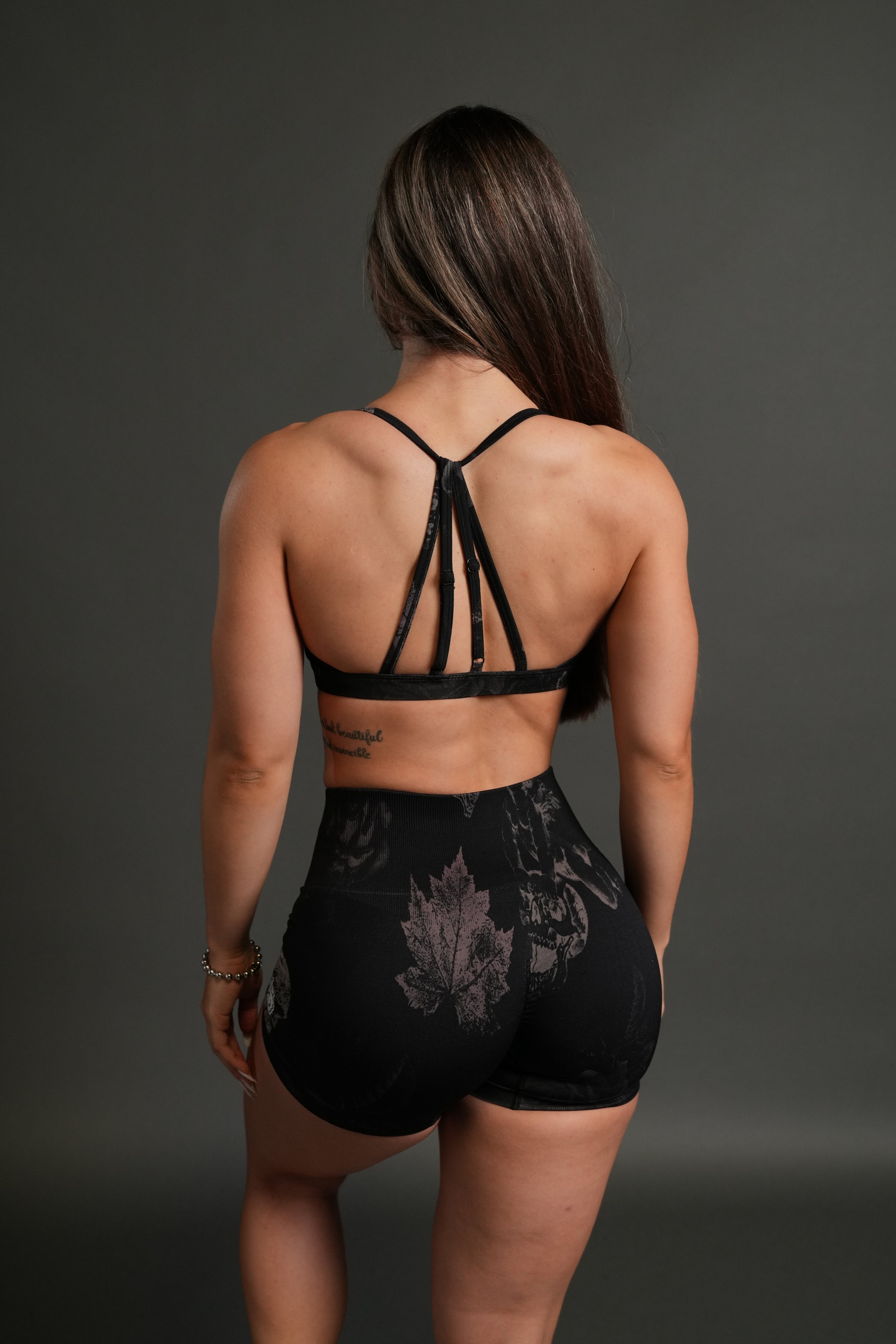 Dual Wolf Everson Seamless "Sierra" Shorts in Black Vinatas Flora