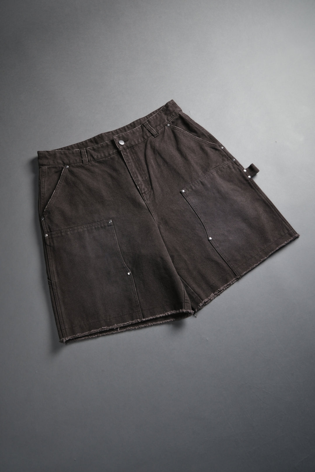 Core Chopper Raw Hem Hoffa Shorts in Darc Brown
