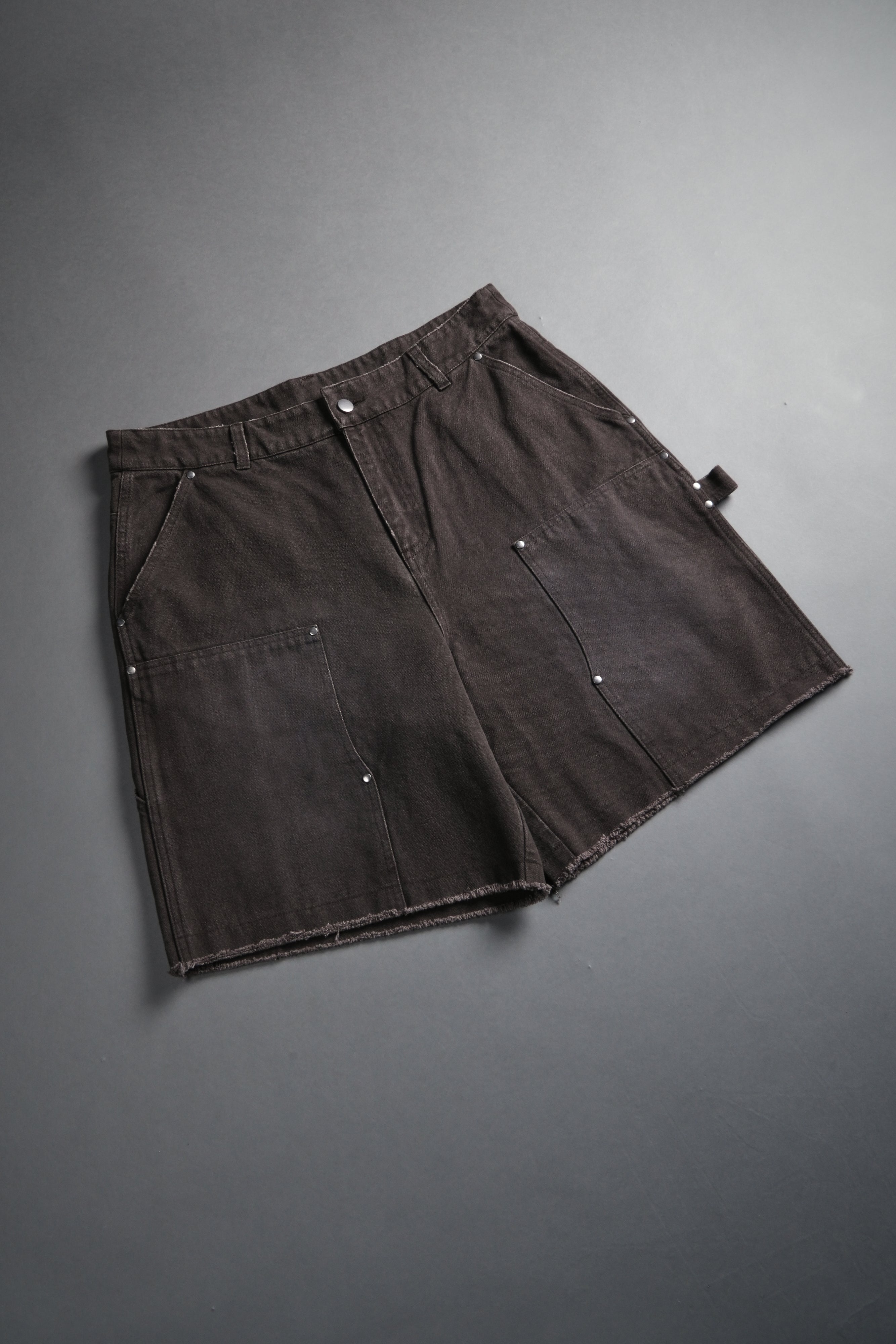 Core Chopper Raw Hem Hoffa Shorts in Darc Brown