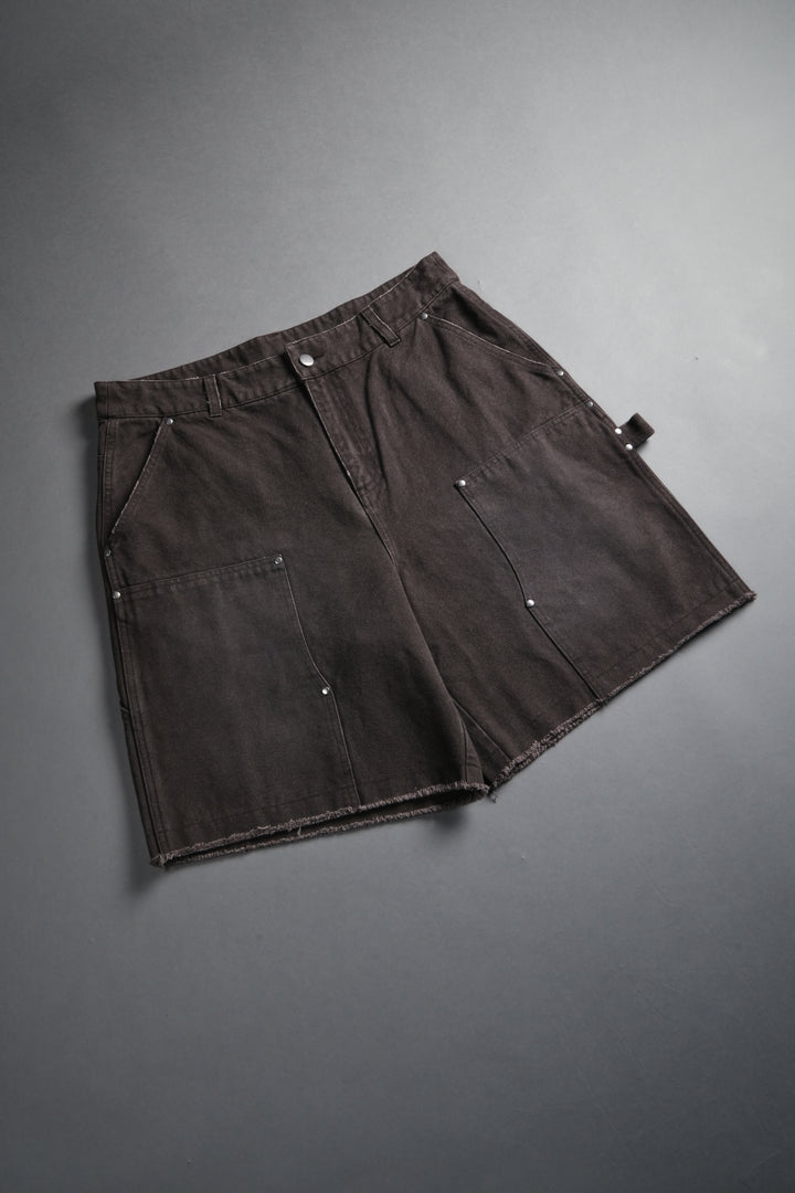 Core Chopper Raw Hem Hoffa Shorts in Darc Brown