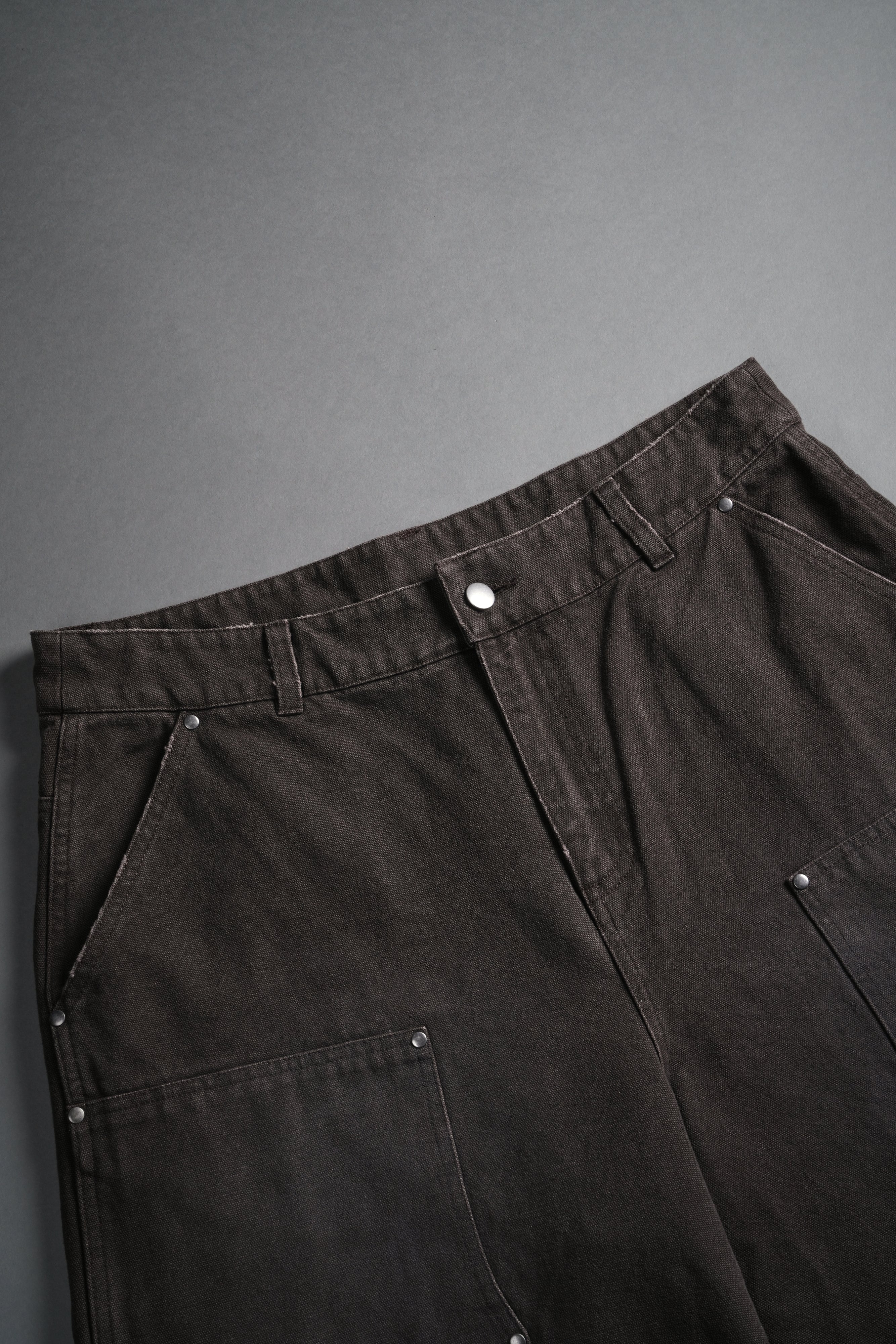 Core Chopper Raw Hem Hoffa Shorts in Darc Brown