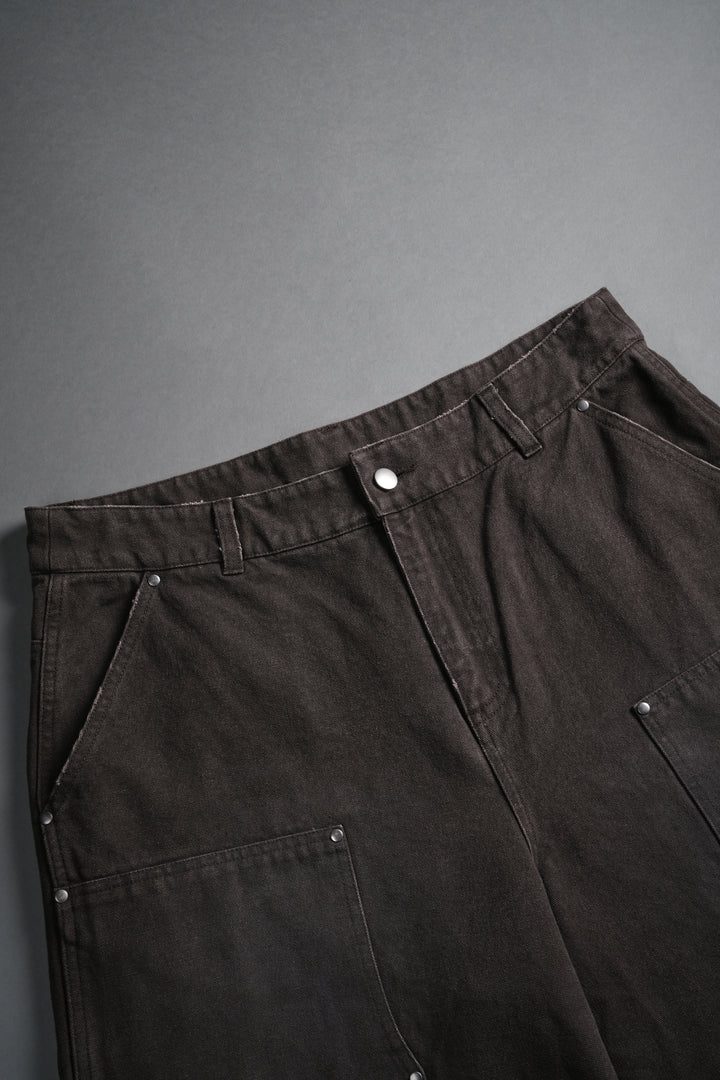 Core Chopper Raw Hem Hoffa Shorts in Darc Brown