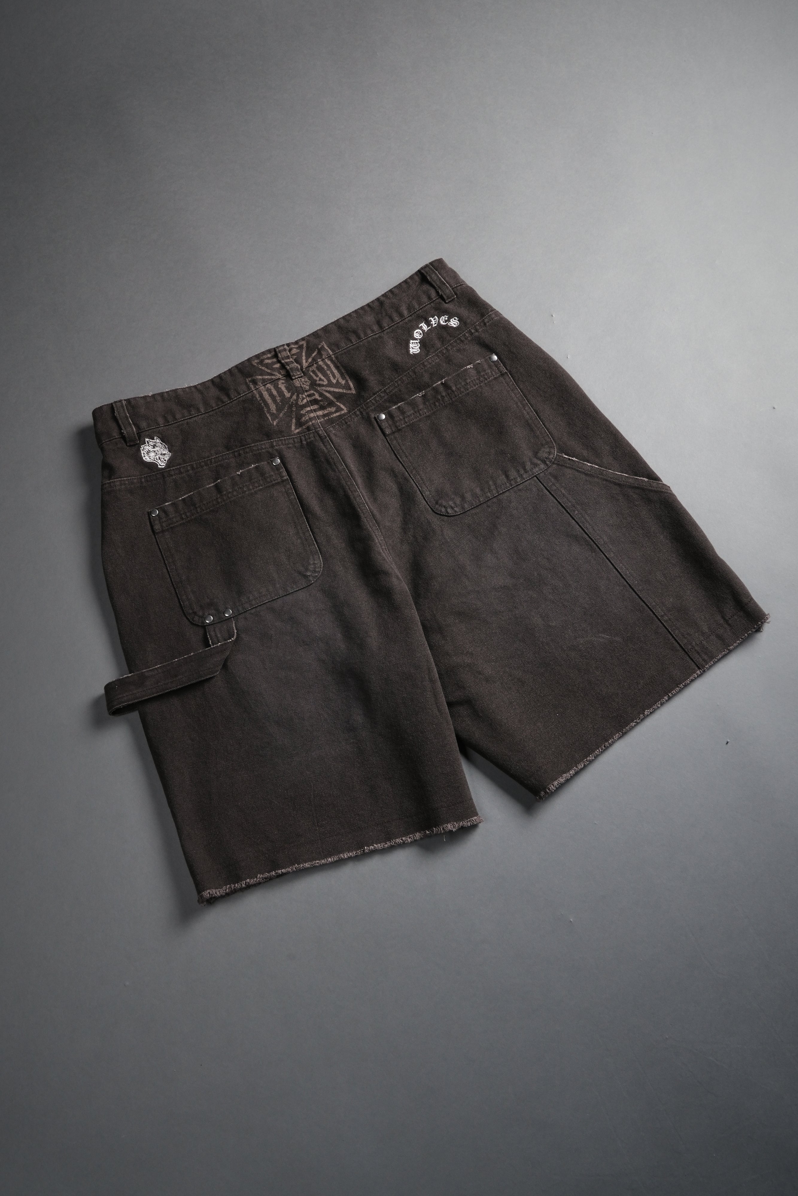 Core Chopper Raw Hem Hoffa Shorts in Darc Brown