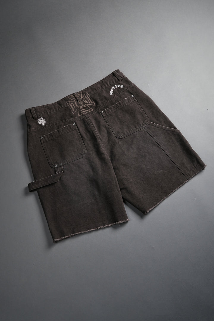 Core Chopper Raw Hem Hoffa Shorts in Darc Brown