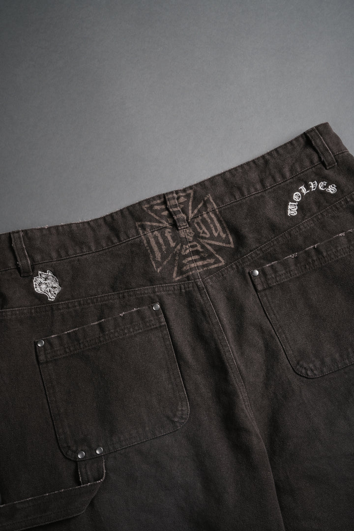 Core Chopper Raw Hem Hoffa Shorts in Darc Brown