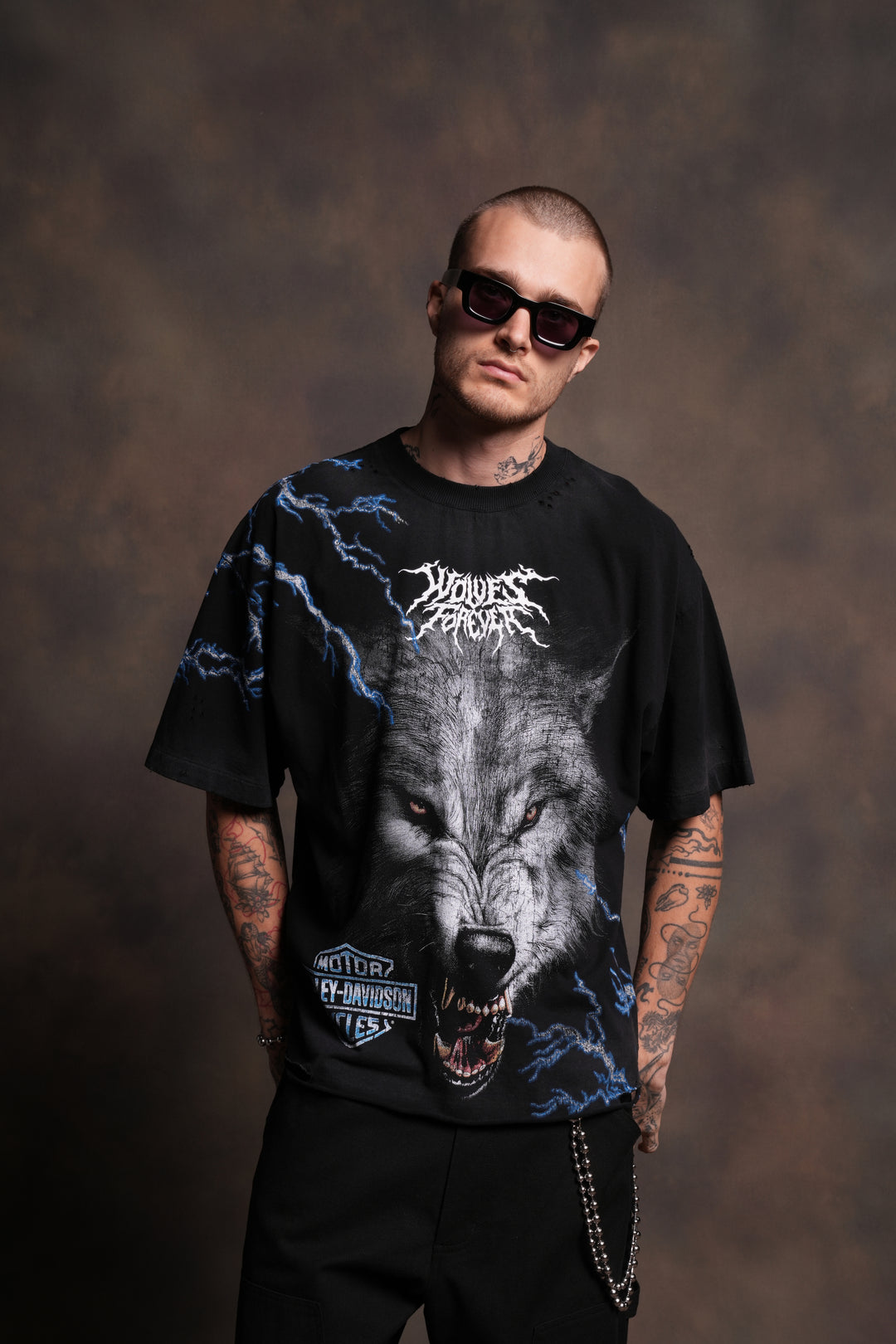 We Were Never the Same Distressed Grunge Tee in Black Drift Wash