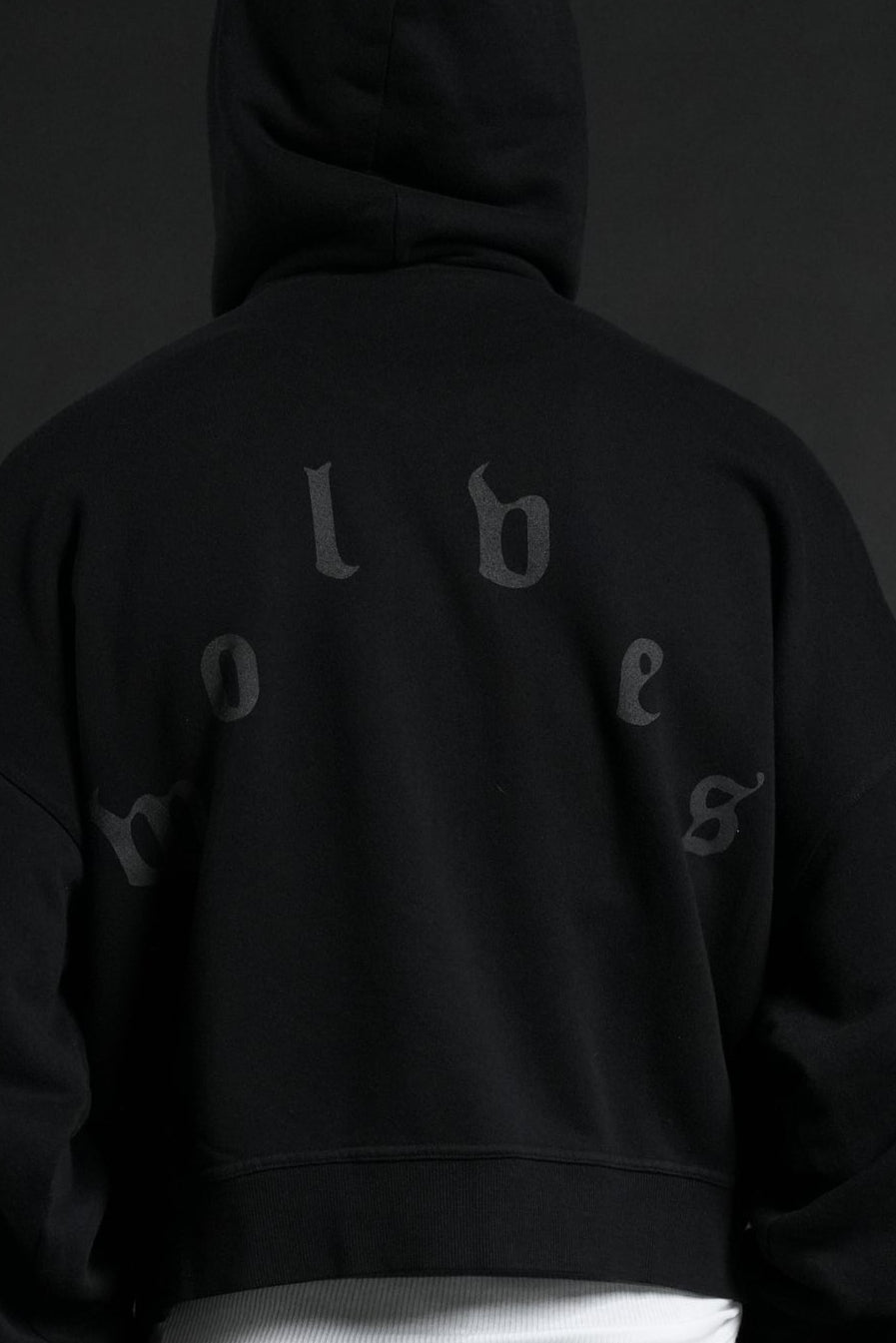 Side Of Power Vex Double Zip Hoodie in Black