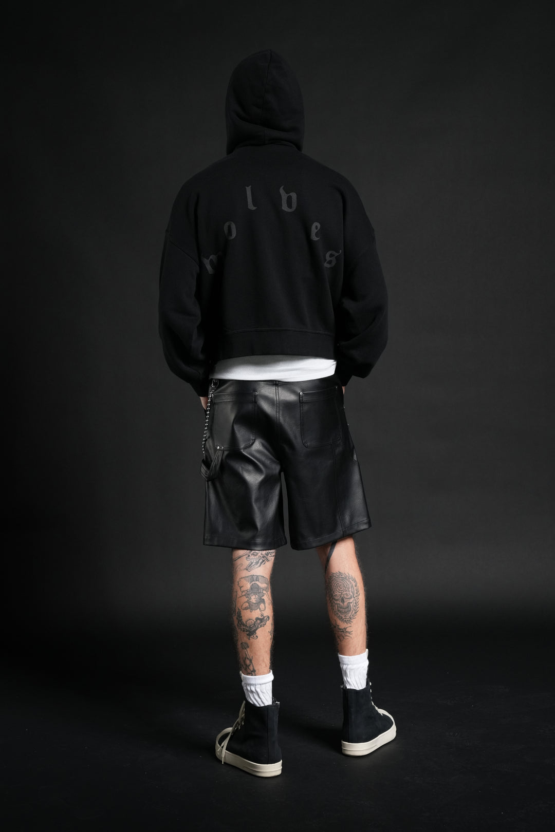 Side Of Power Vex Double Zip Hoodie in Black