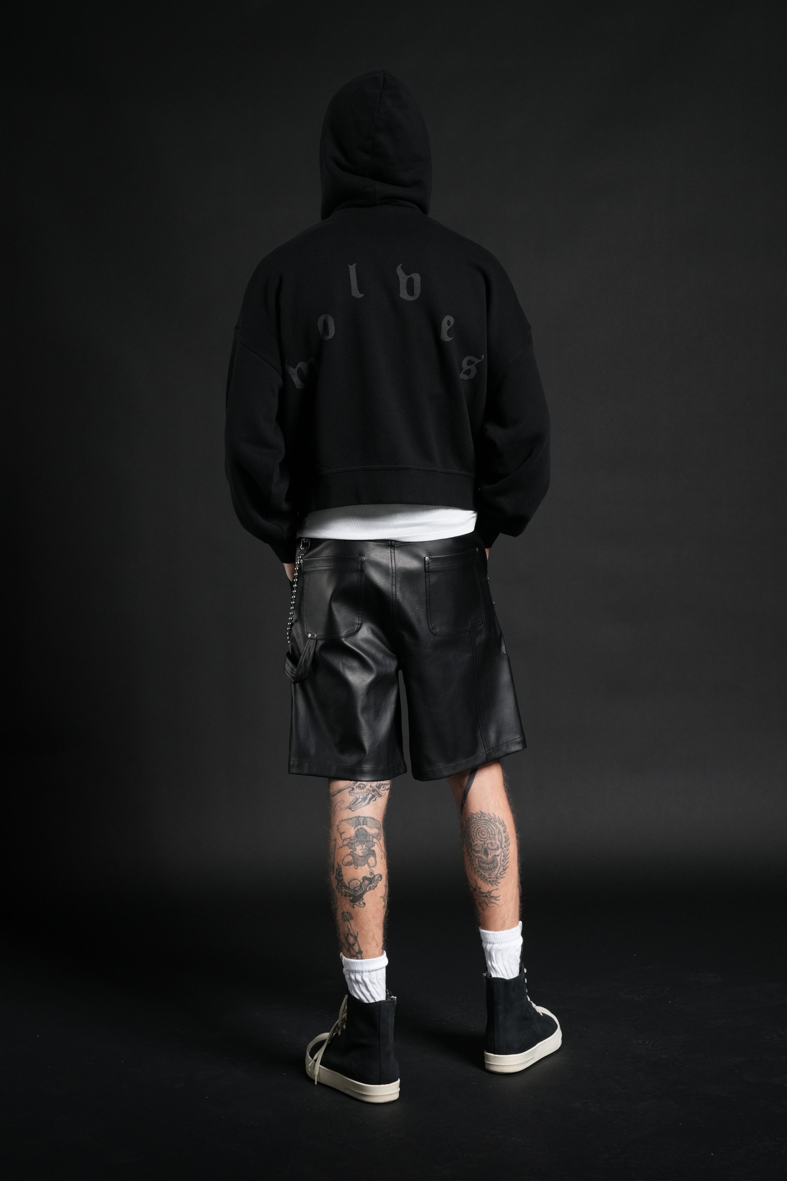 Side Of Power Vex Double Zip Hoodie in Black