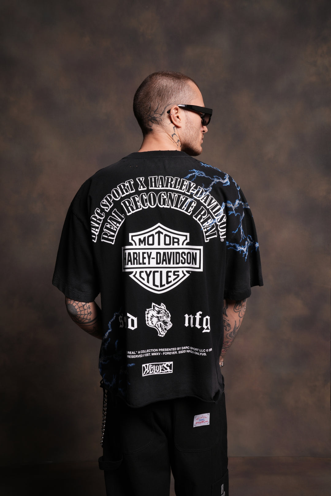 We Were Never the Same Distressed Grunge Tee in Black Drift Wash