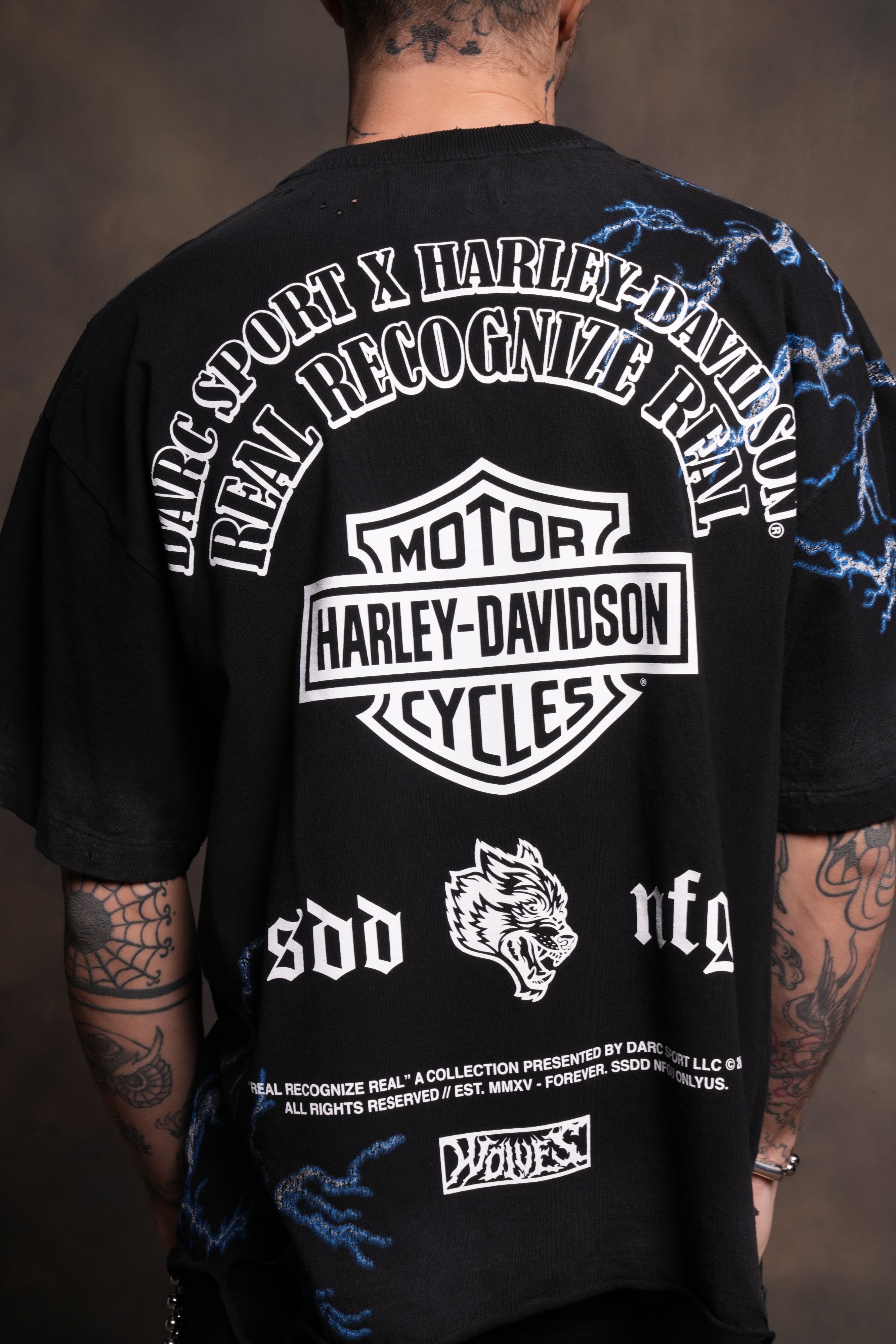 We Were Never the Same Distressed Grunge Tee in Black Drift Wash