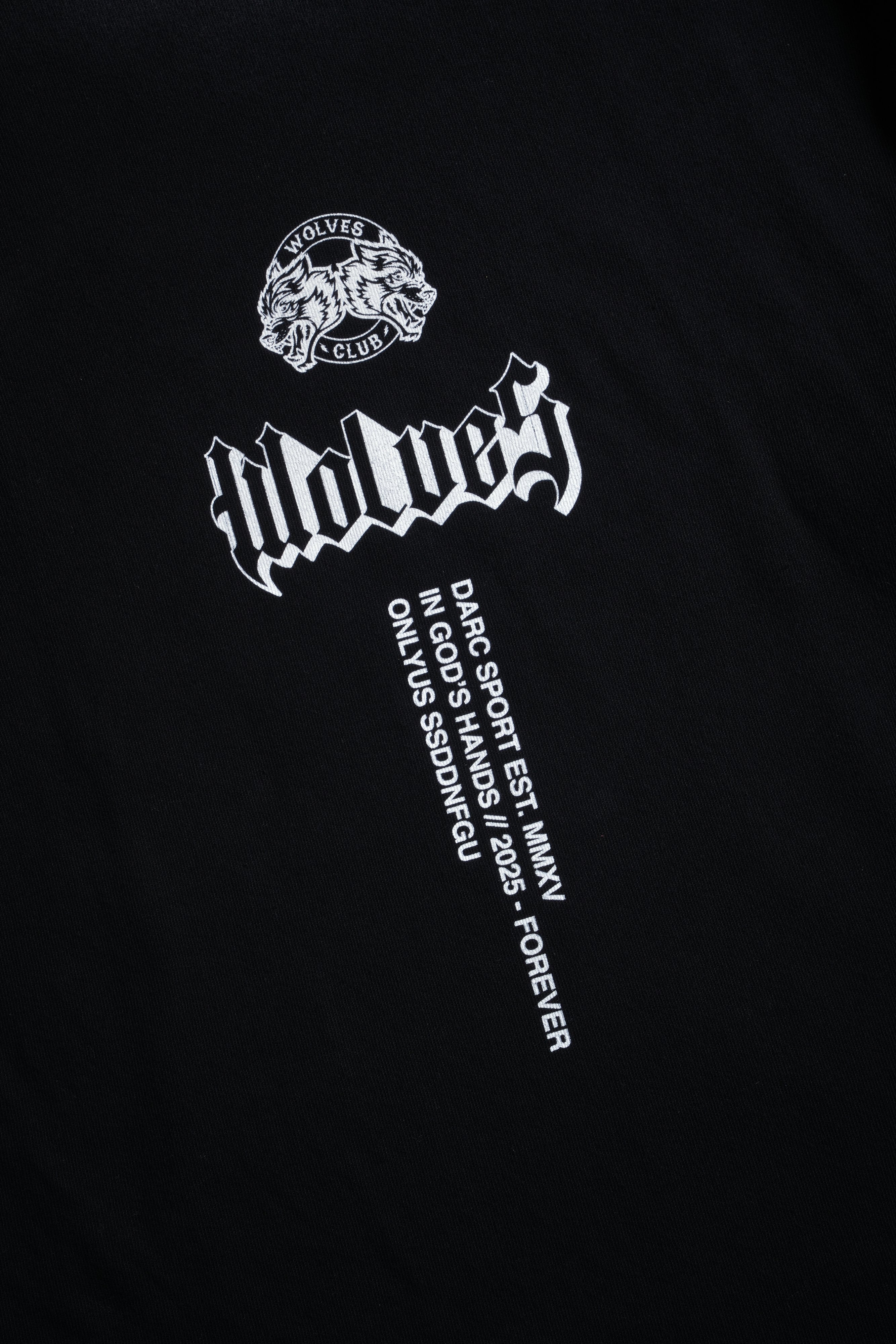 In God's Hands "Premium" Oversized Tee in Black Drift Wash