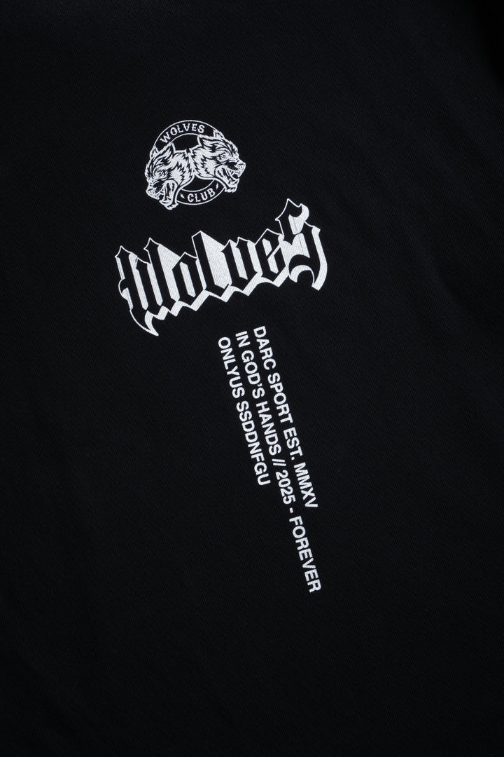 In God's Hands "Premium" Oversized Tee in Black Drift Wash