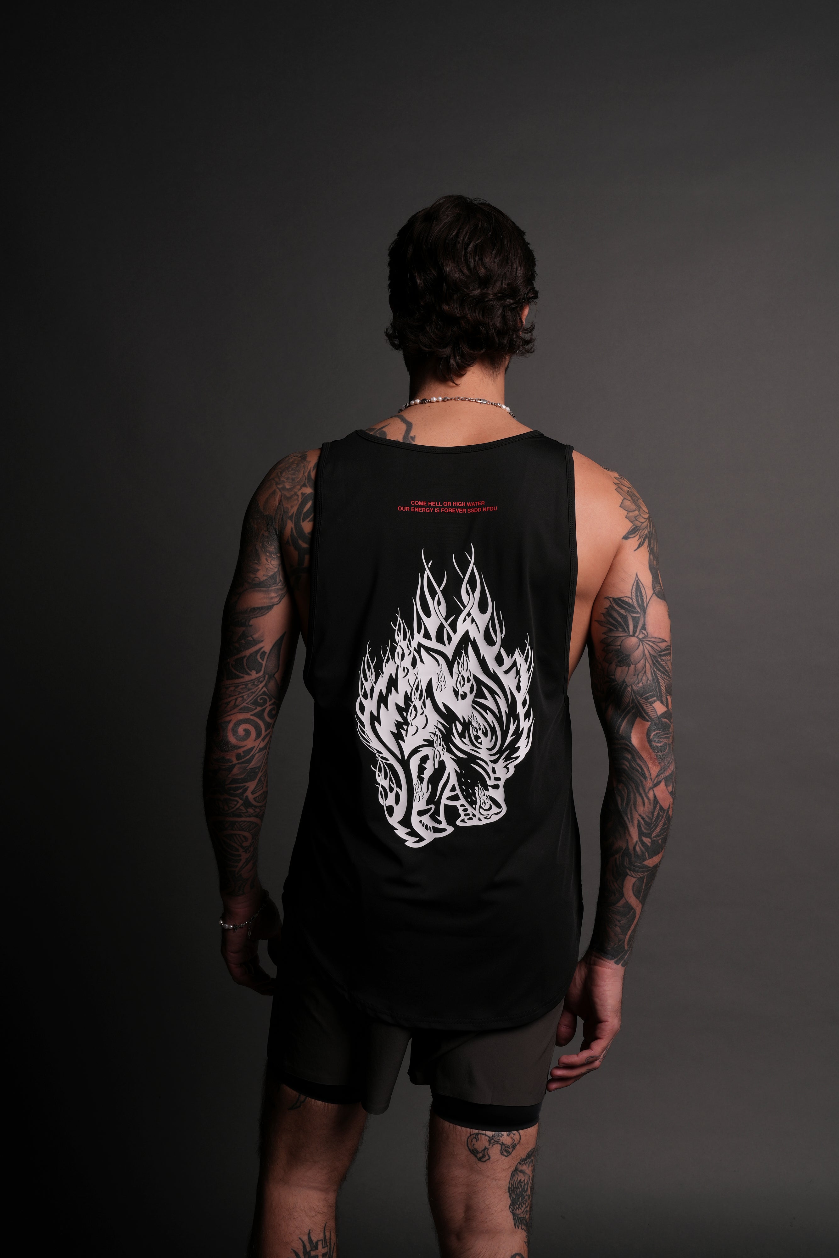 Come Hell Or High Water "Dry Wolf" (Drop) Tank in Black