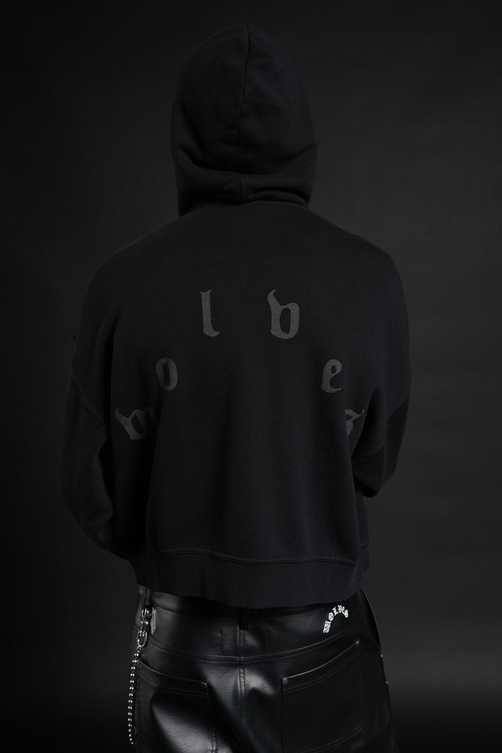 Side Of Power Vex Double Zip Hoodie in Black