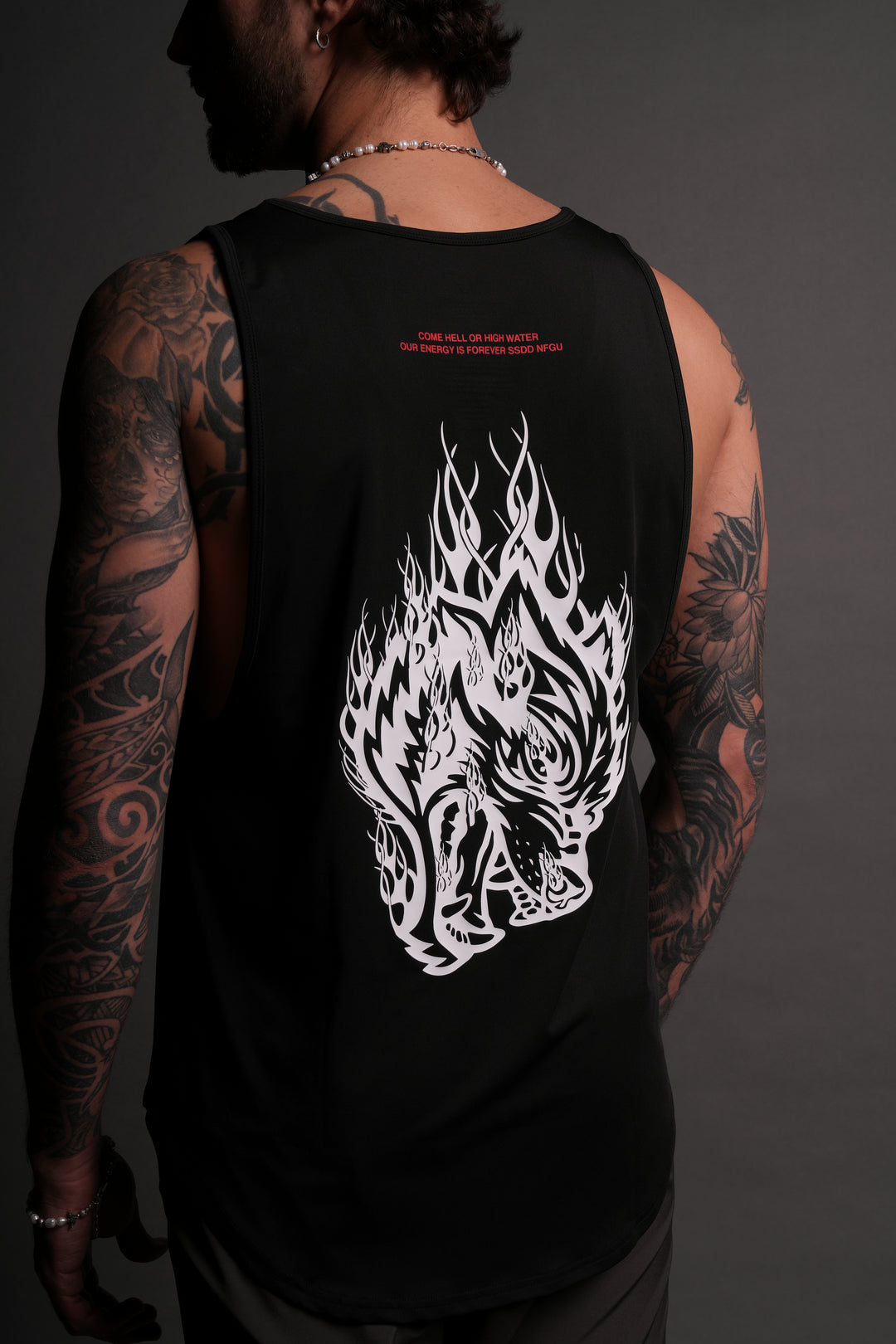 Come Hell Or High Water "Dry Wolf" (Drop) Tank in Black