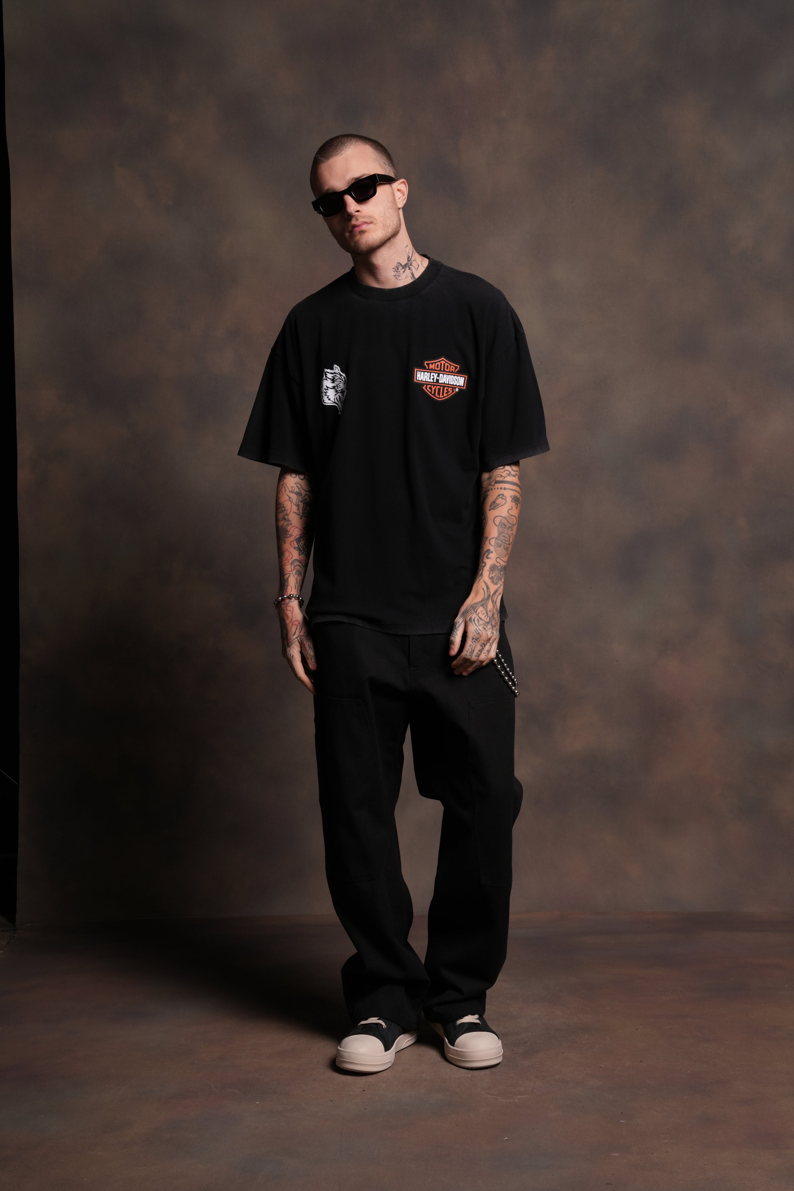 The Snake & The Wolf "Premium" Oversized Tee in Black