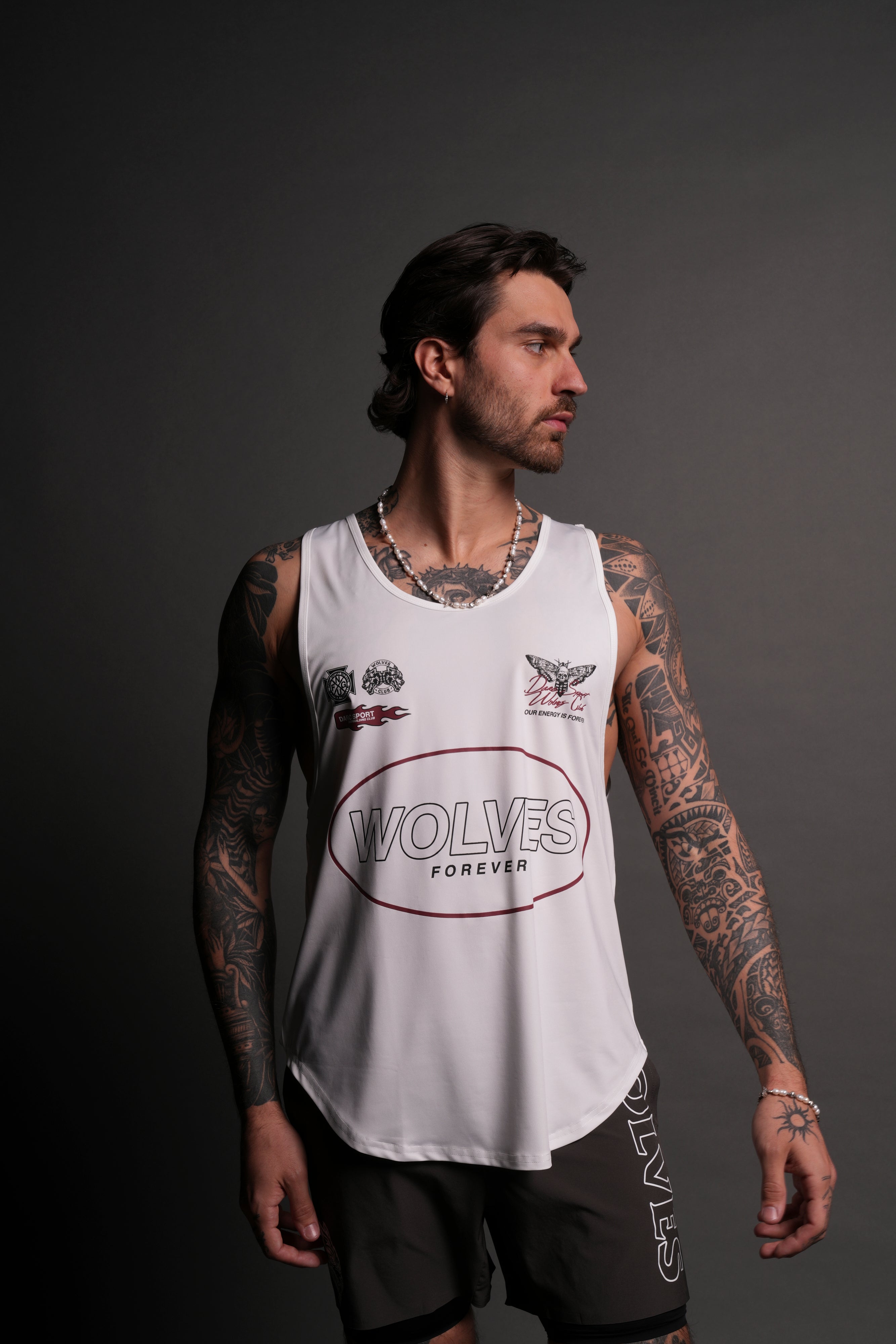 Live Fast V3 "Dry Wolf" (Drop) Tank in Cream