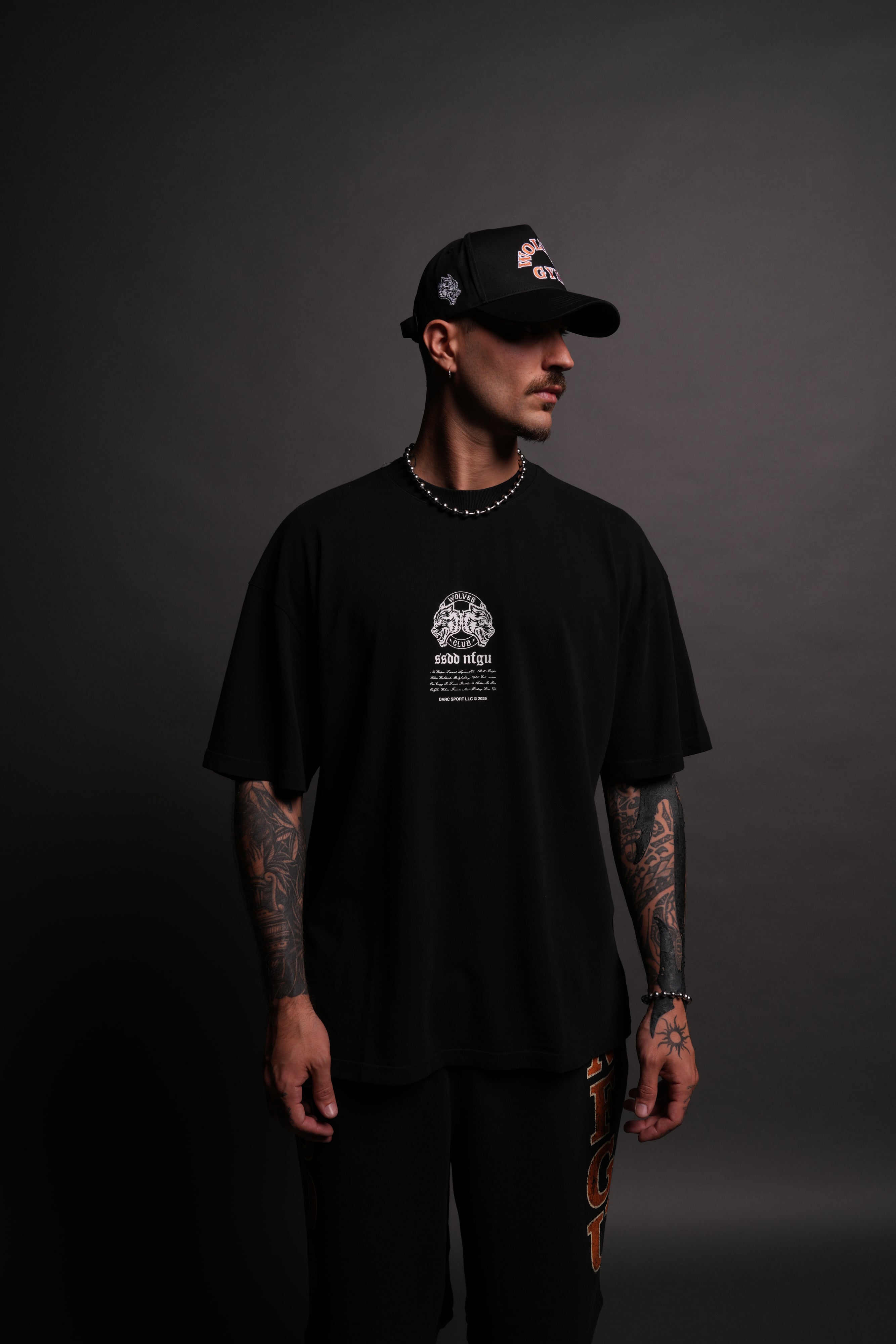 Death Face "Premium" Oversized Tee in Black