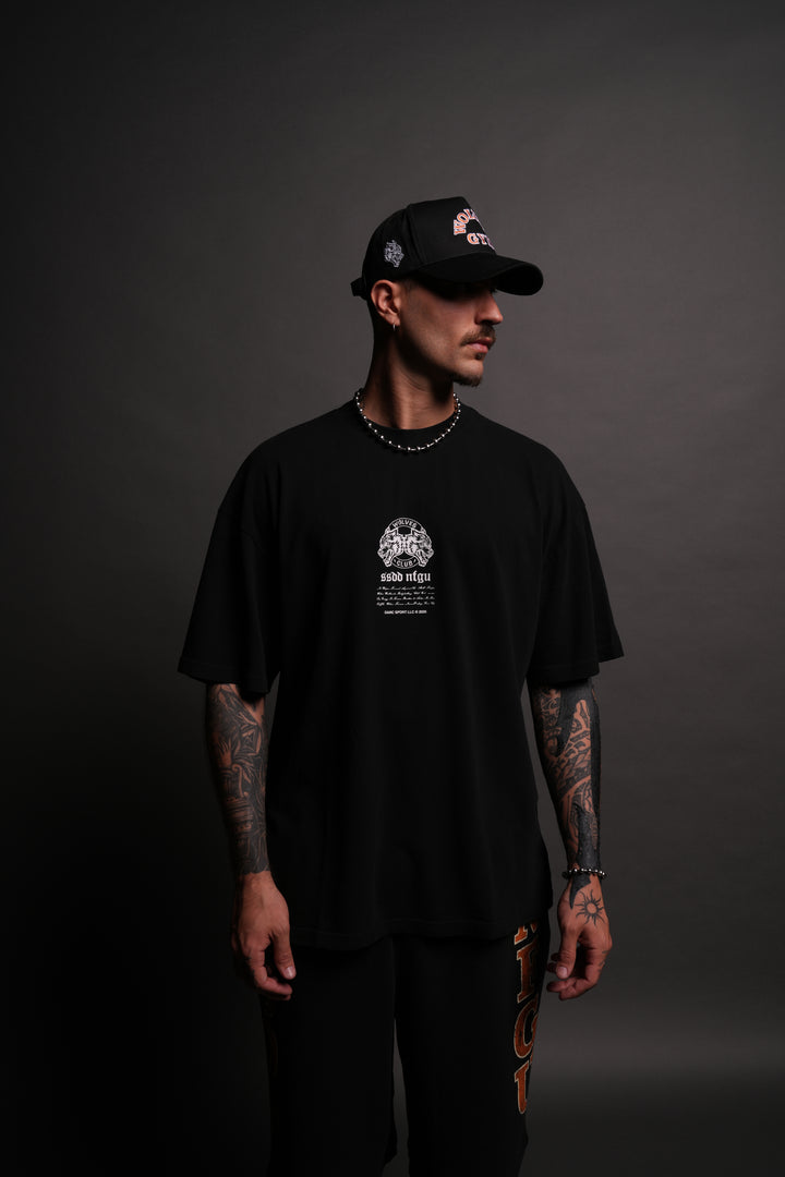 Death Face "Premium" Oversized Tee in Black