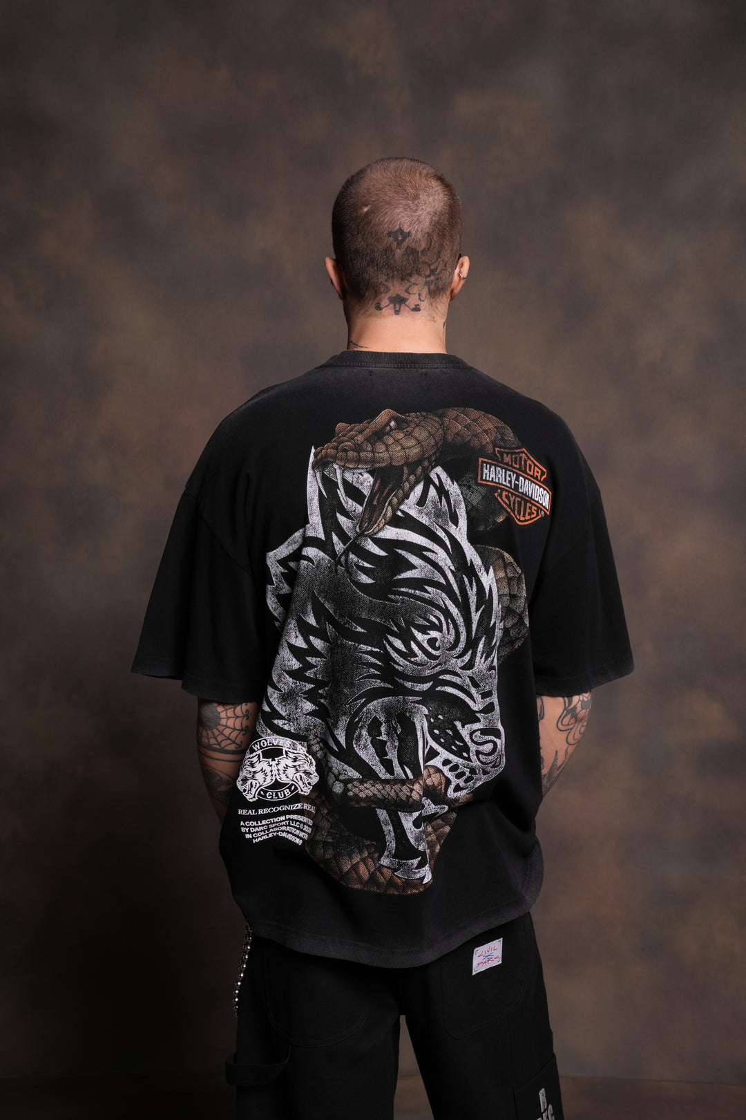 The Snake & The Wolf "Premium" Oversized Tee in Black
