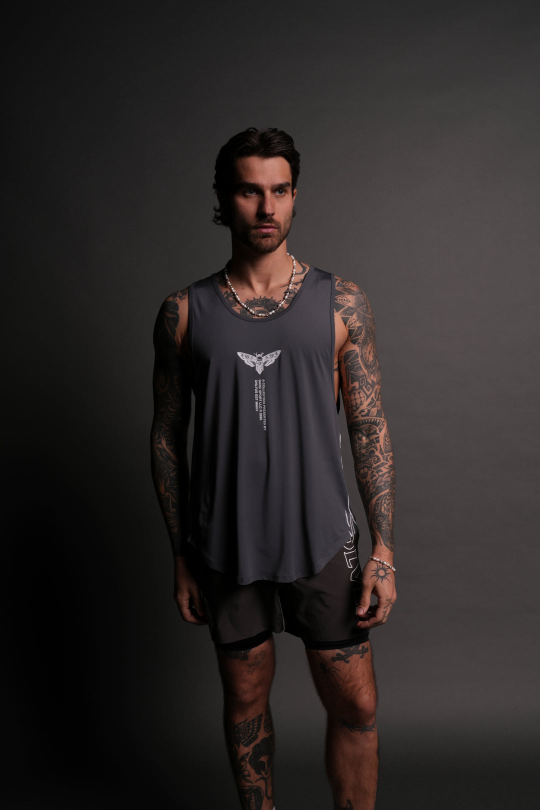 Moth From Above "Dry Wolf" (Drop) Tank in Wolf Gray