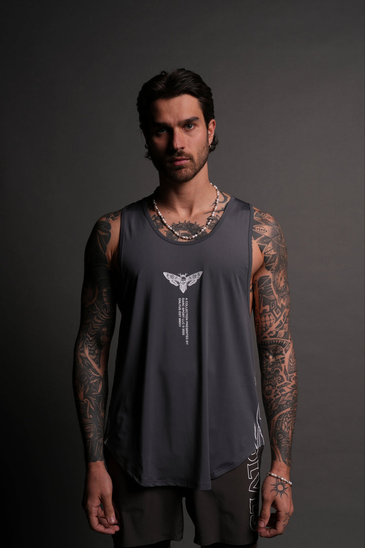 Moth From Above "Dry Wolf" (Drop) Tank in Wolf Gray